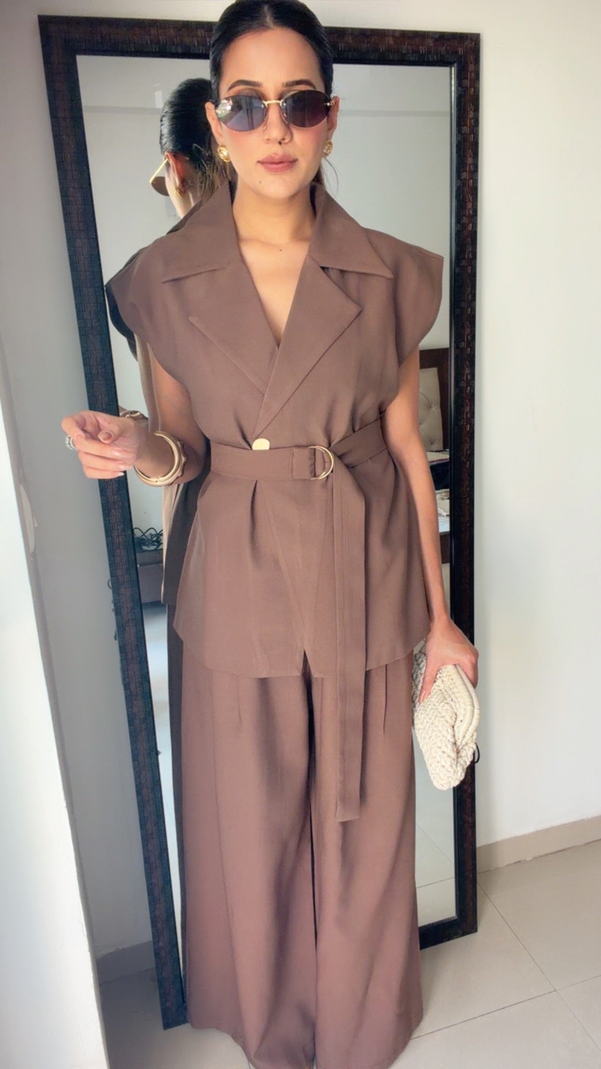 Elevated Luxe Belted Ensemble Co-ord Set