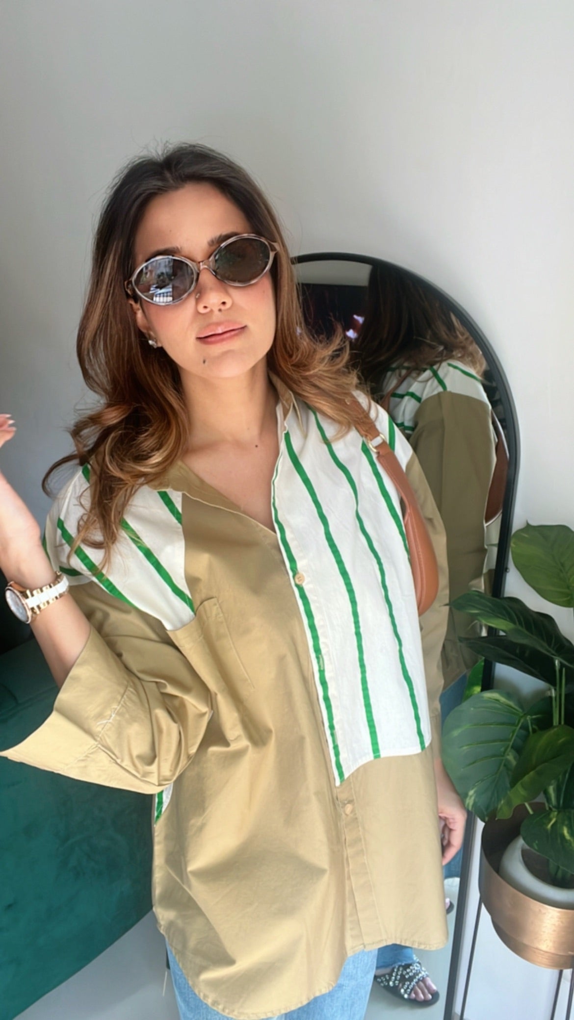 Stripe Detailed Poplin Shirt