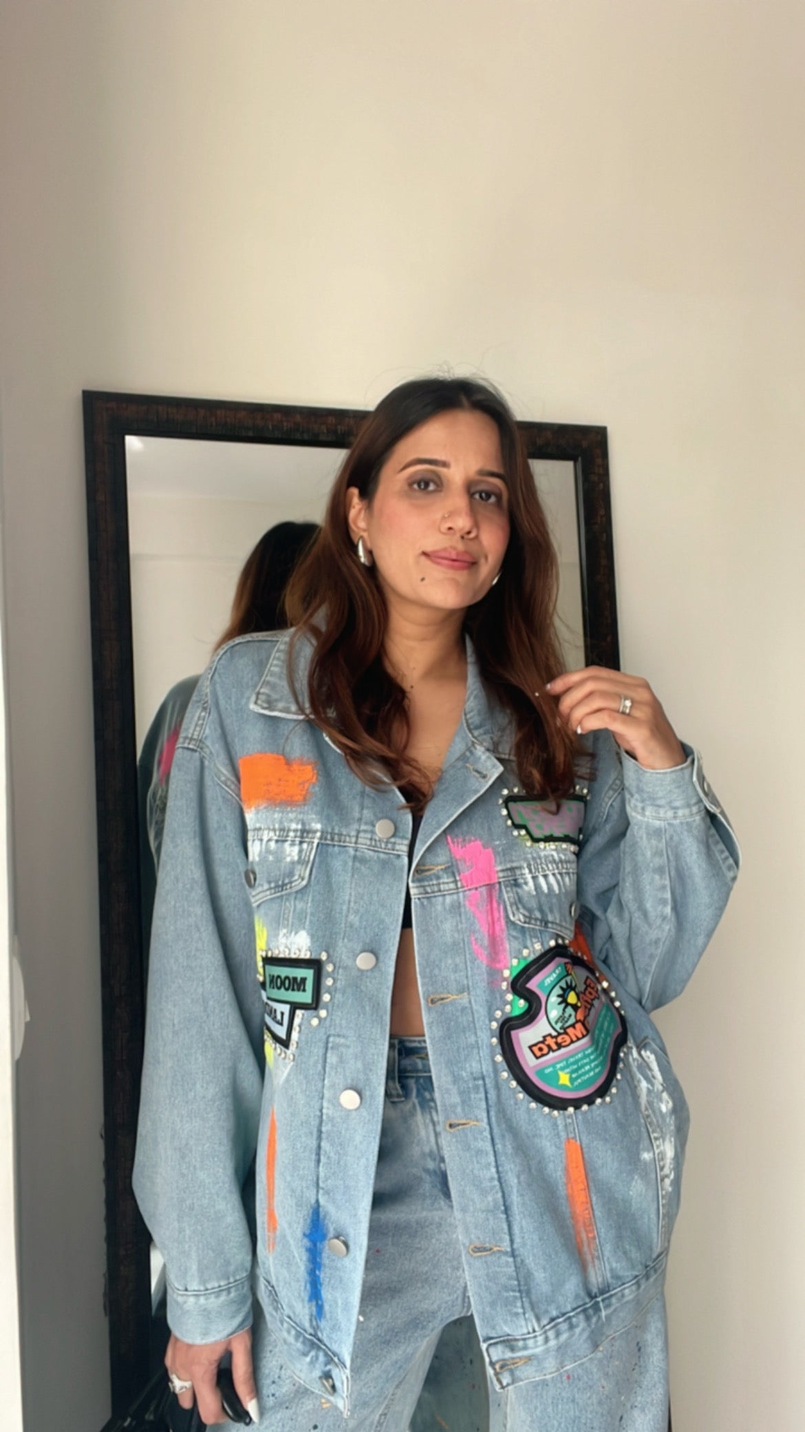 Classic Playful Denim Fall Jacket
