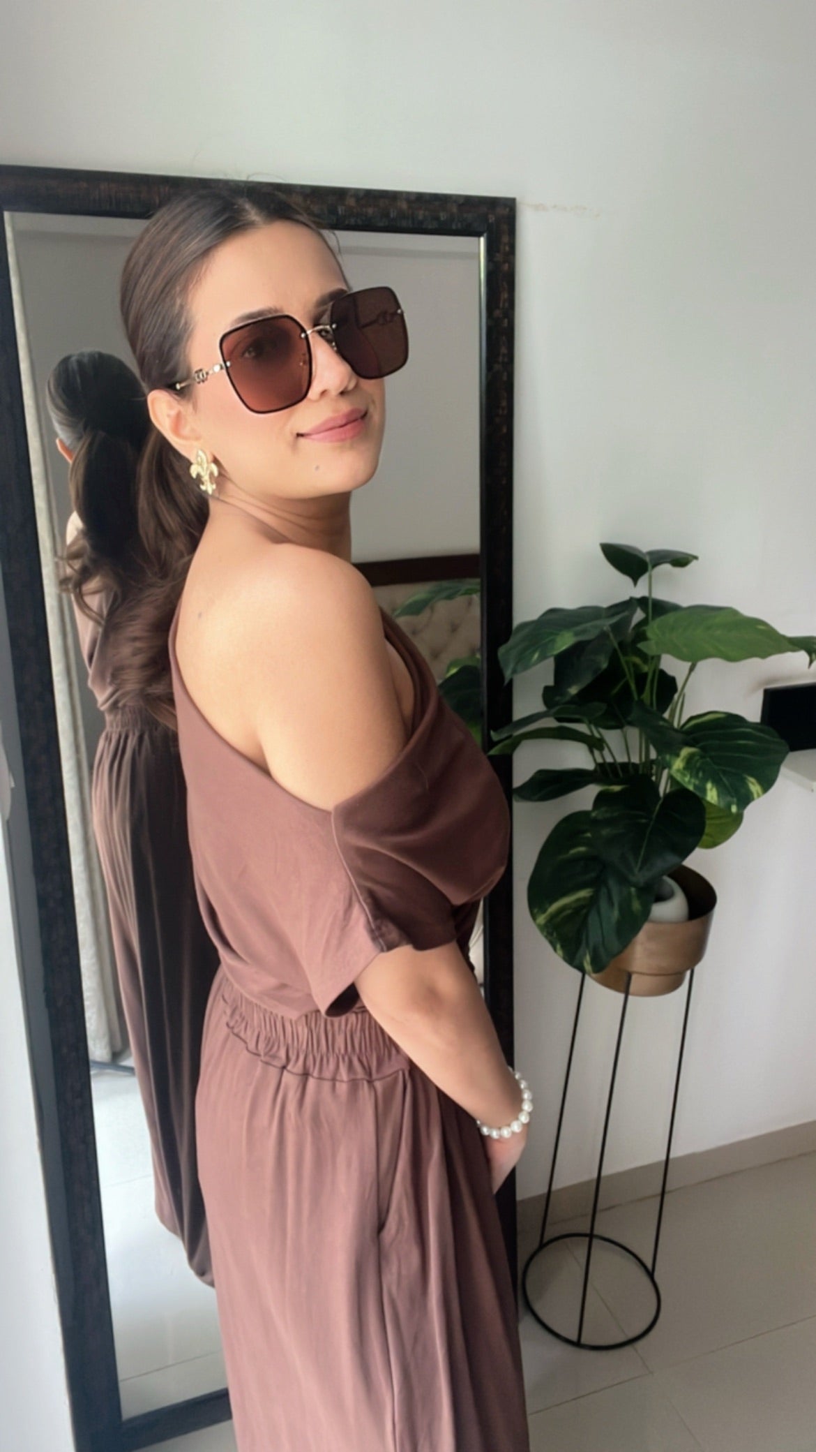 Monotone Off Shoulder Co-ord Set