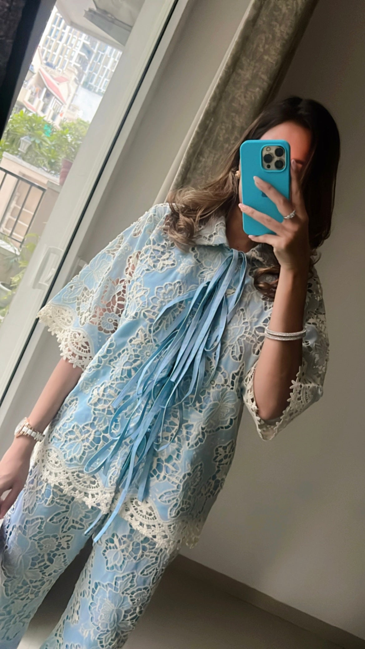 Lace Tie knot Co-ord Set
