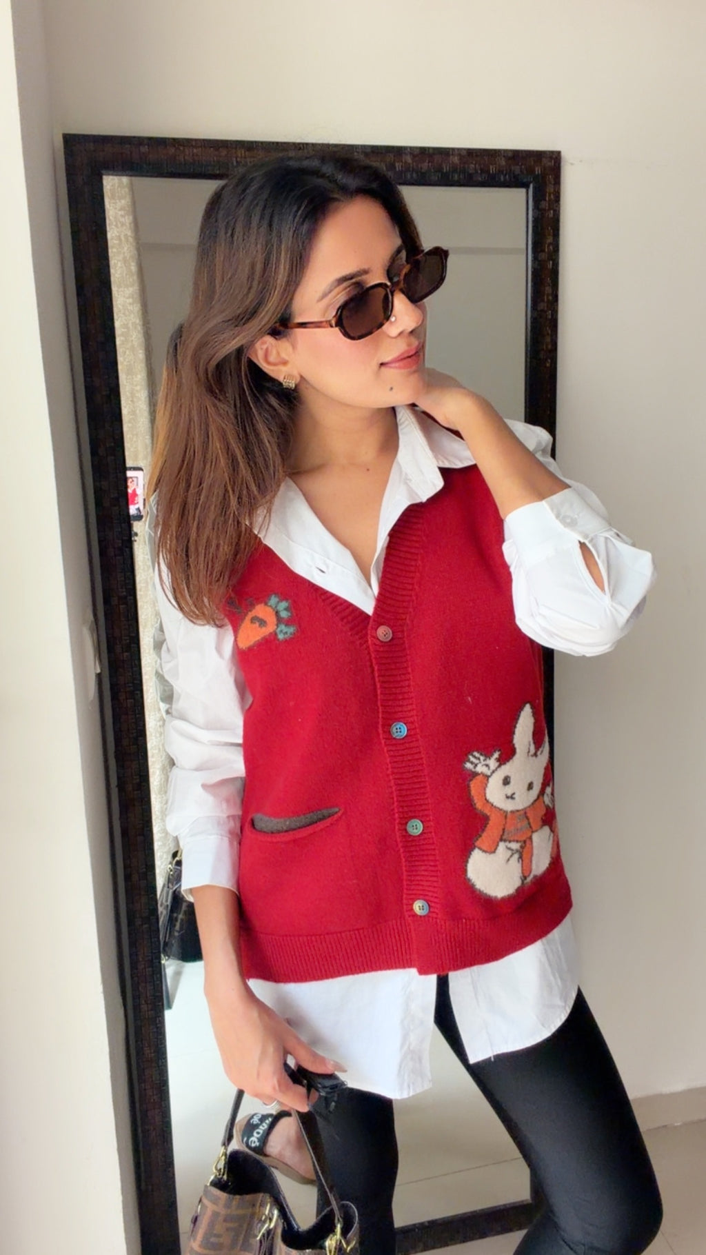 Buttoned Knit Fall Vest