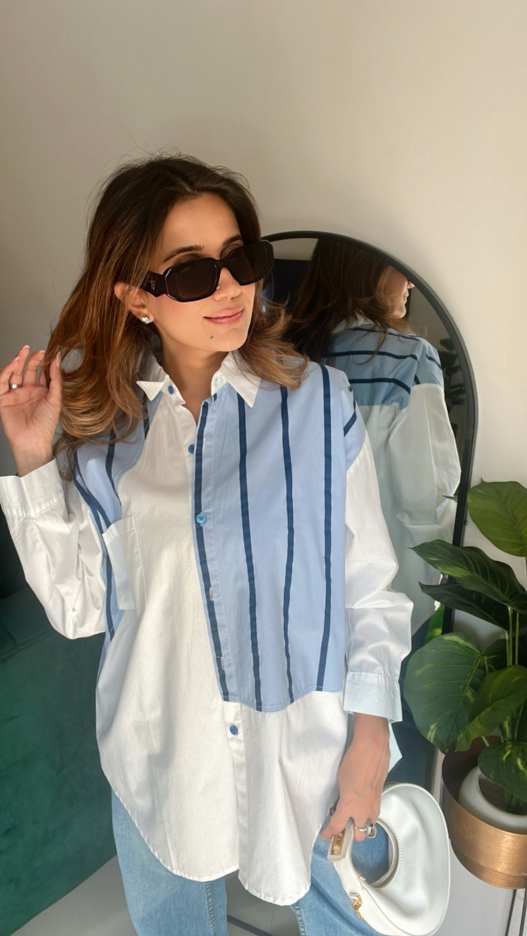 Stripe Detailed Poplin Shirt