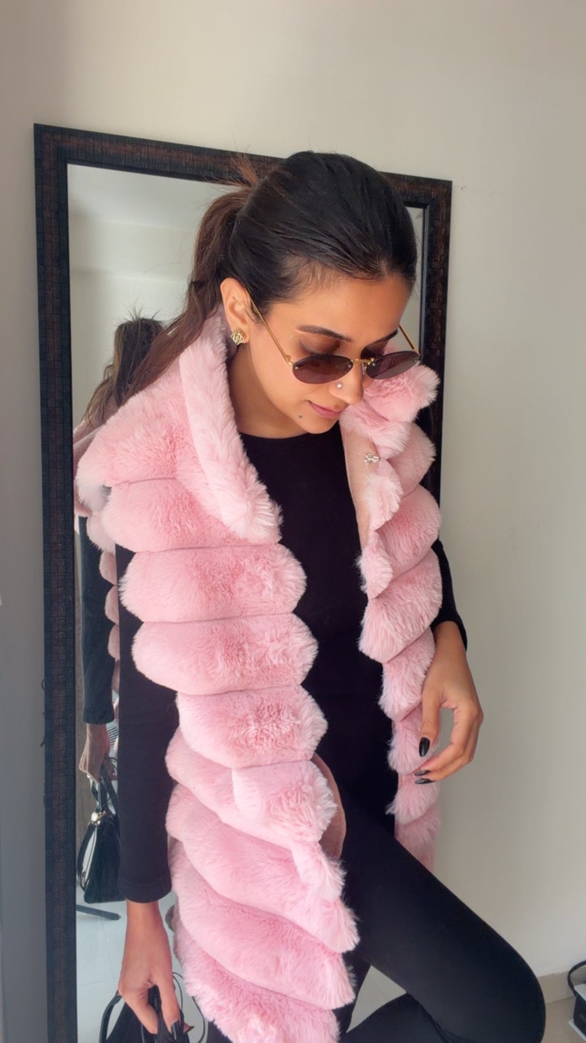 Luxe Bubble Faux Fur Fall Vest