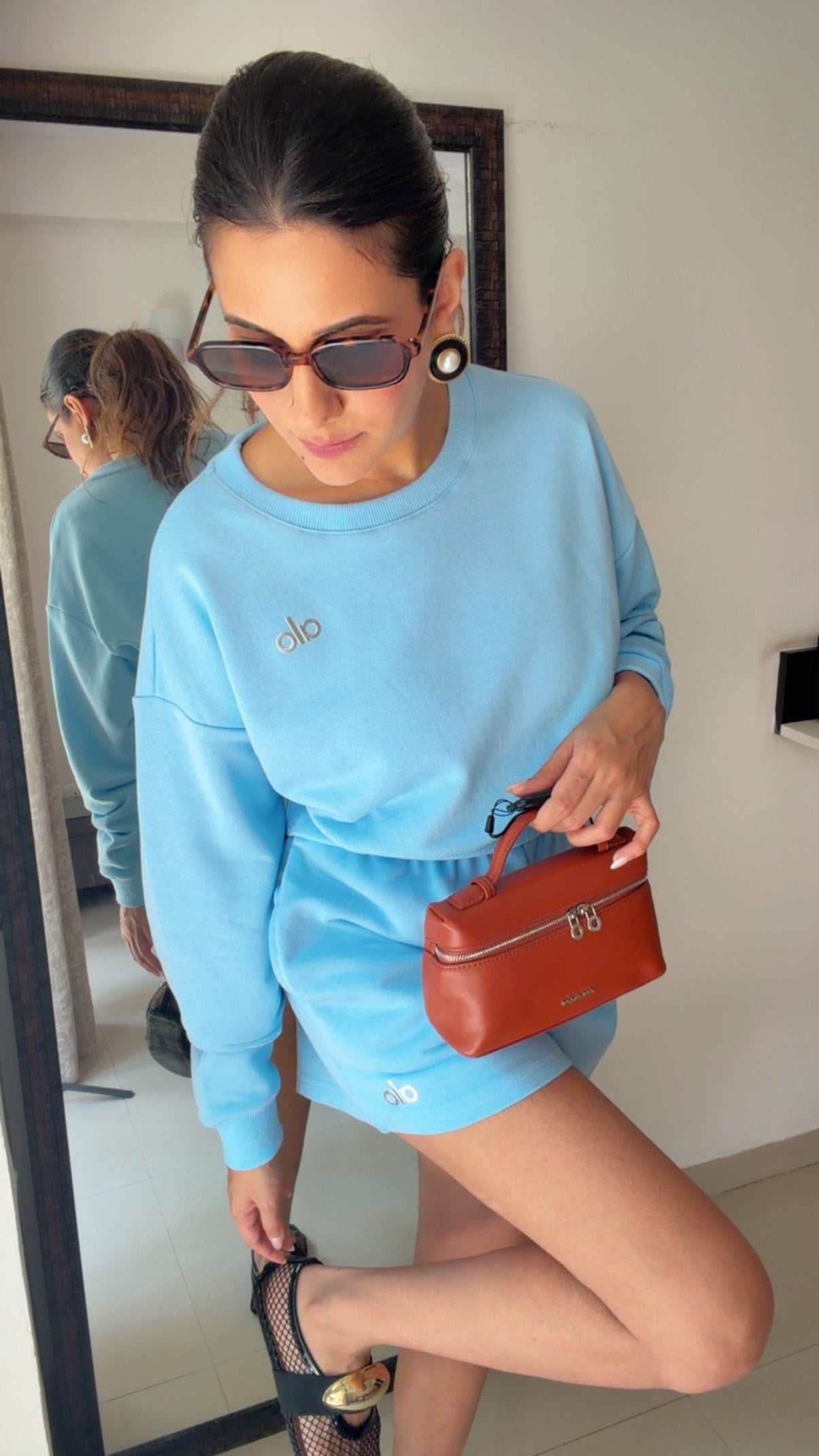 Washed Summer Sweatshirt & Shorts Set