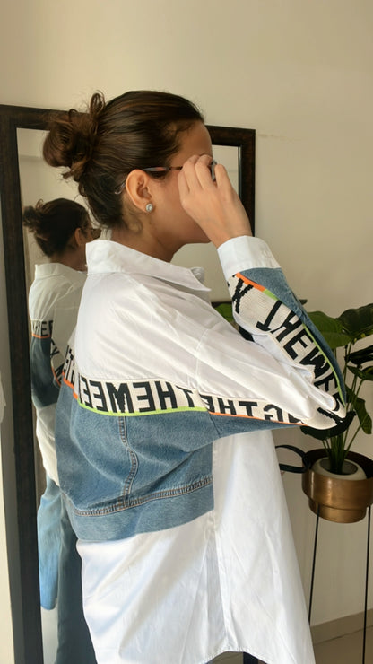 Colorpop Denim Poplin Shirt