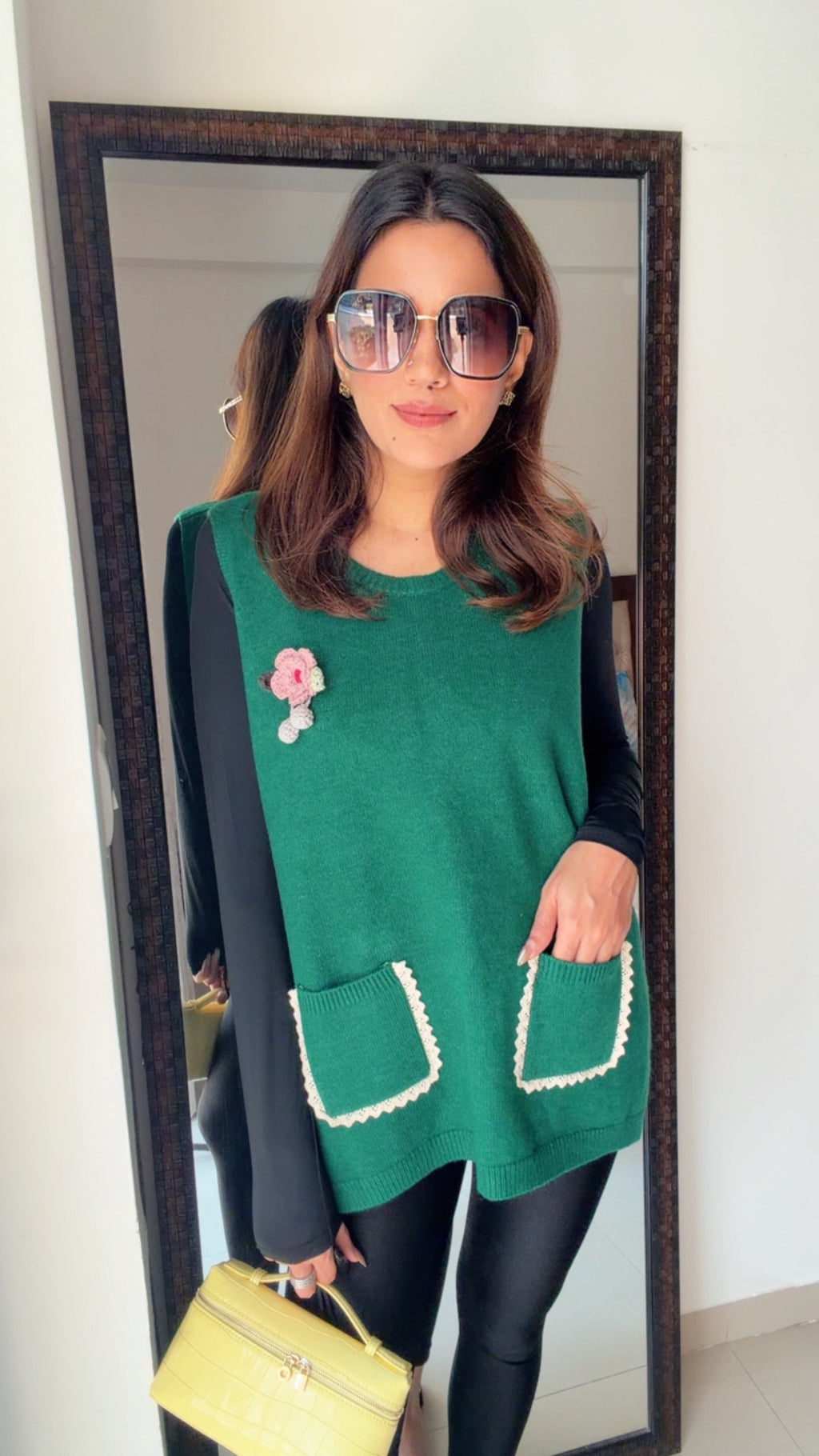 Buttoned Knit Fall Vest