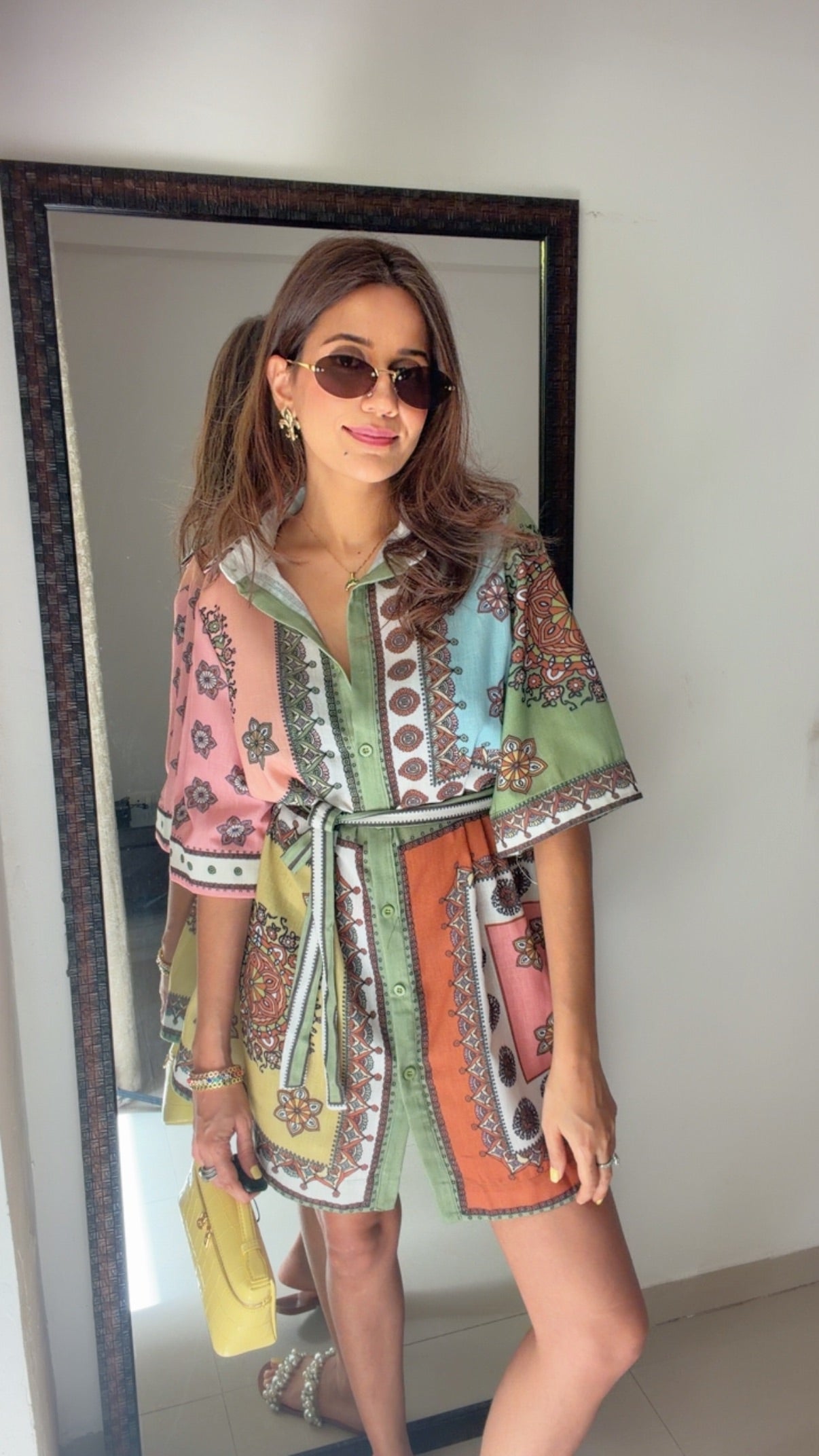 Boho Mosaic Printed Dress