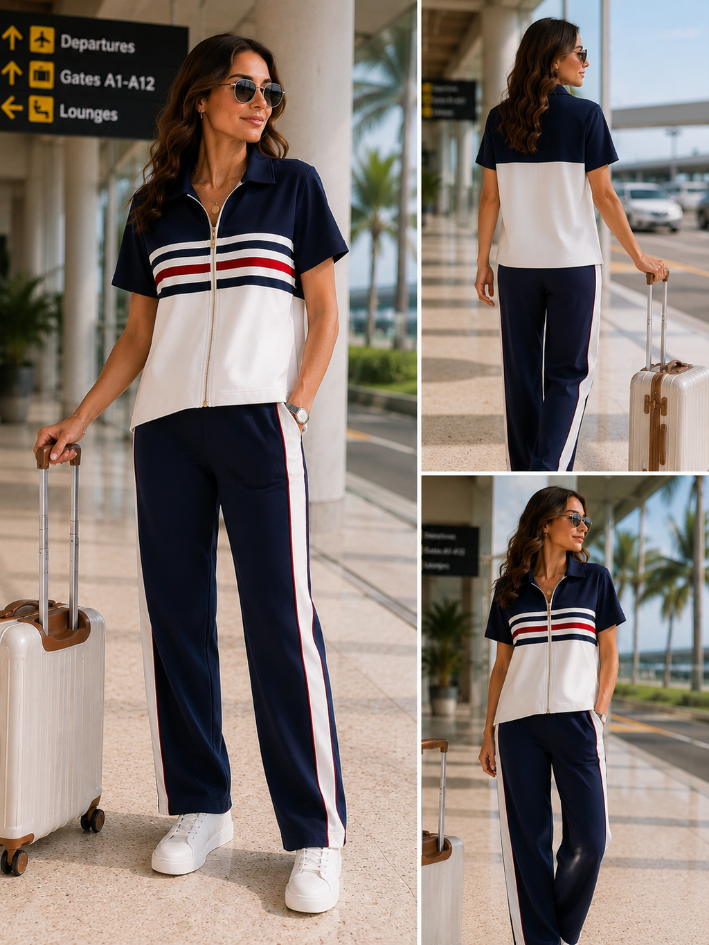 Stripe Detail Athleisure Lounge Set