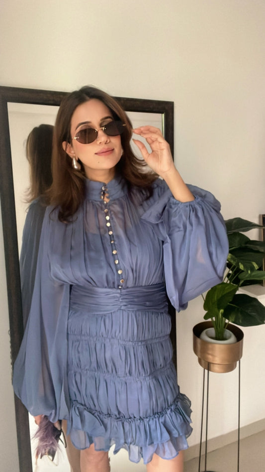 Buttoned Rouge Dress