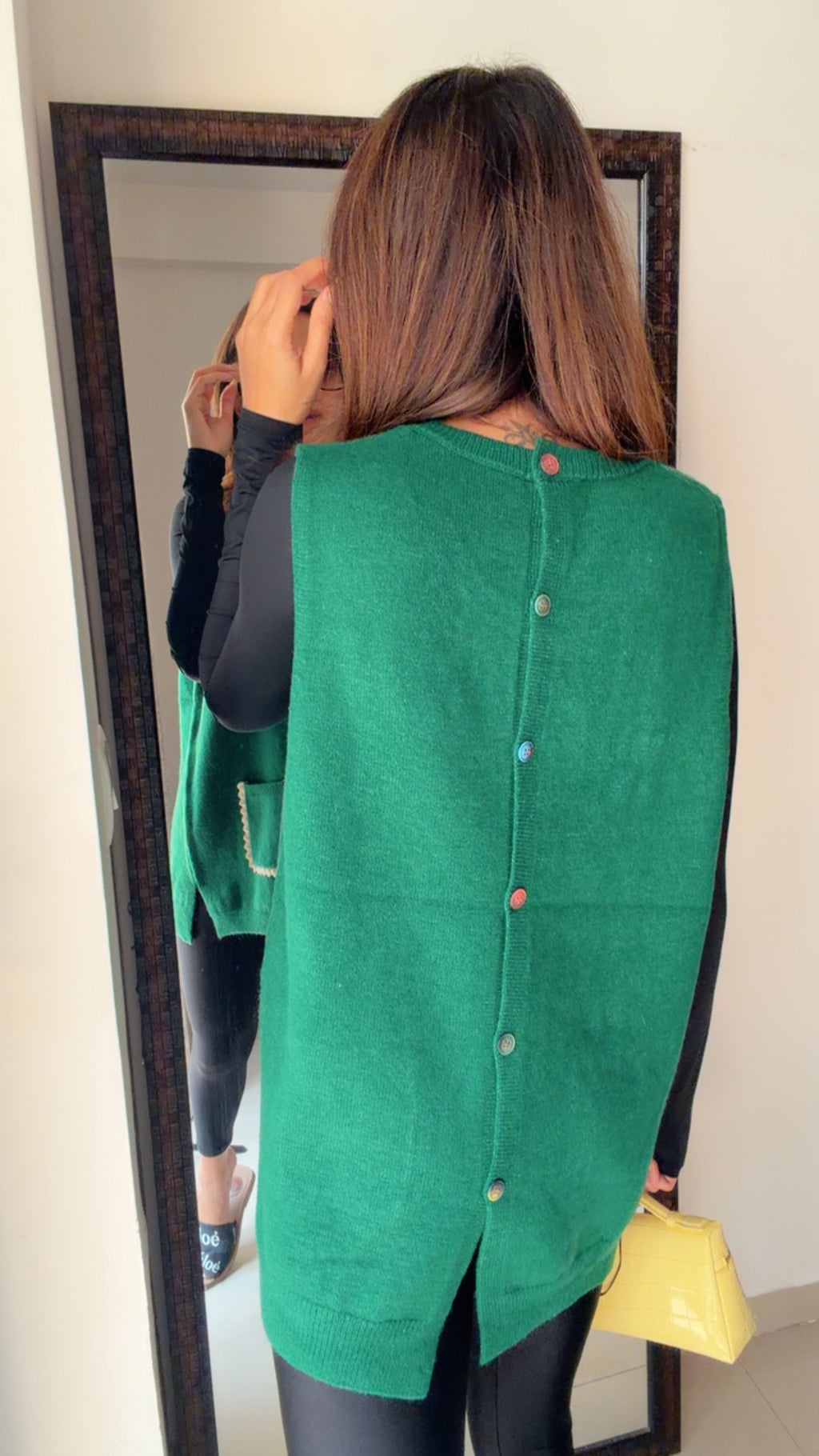 Buttoned Knit Fall Vest