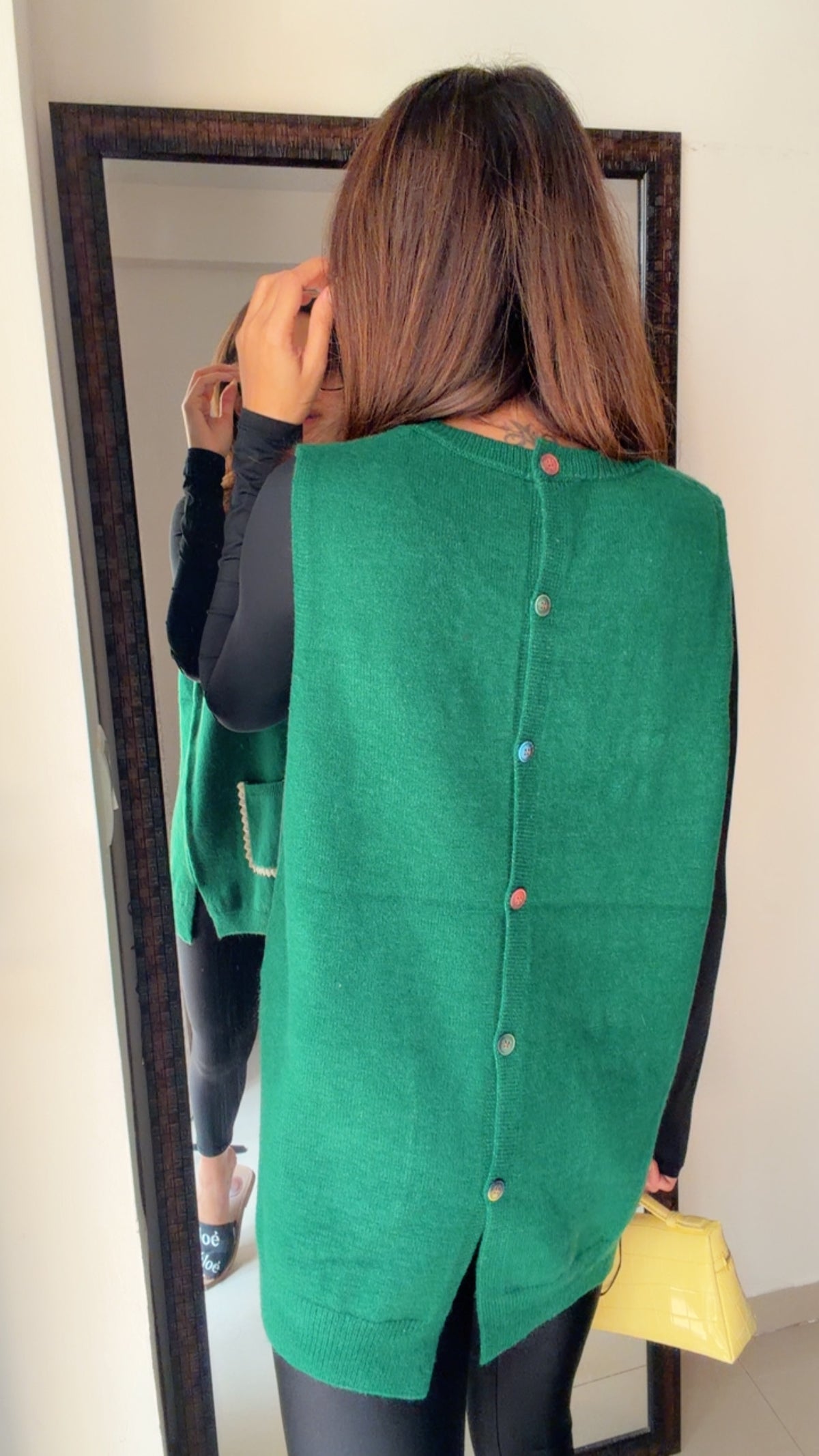 Buttoned Knit Fall Vest