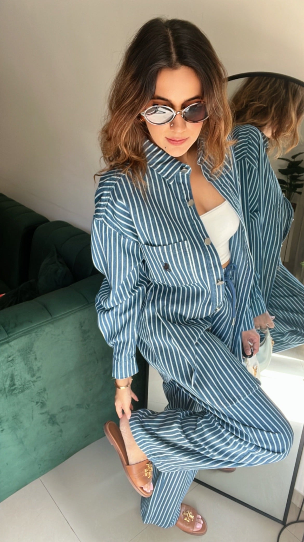 Stripe Denim Co-ord Set