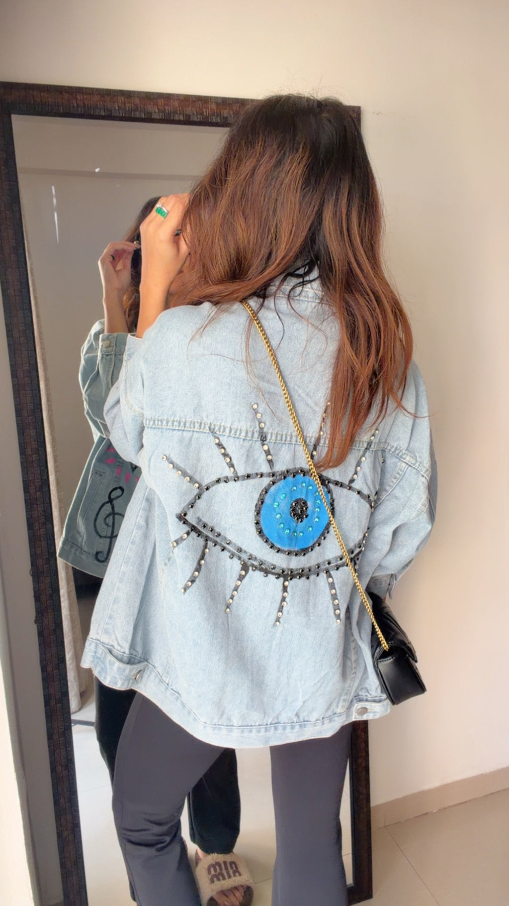 Evil Eye Oversized Denim Jacket
