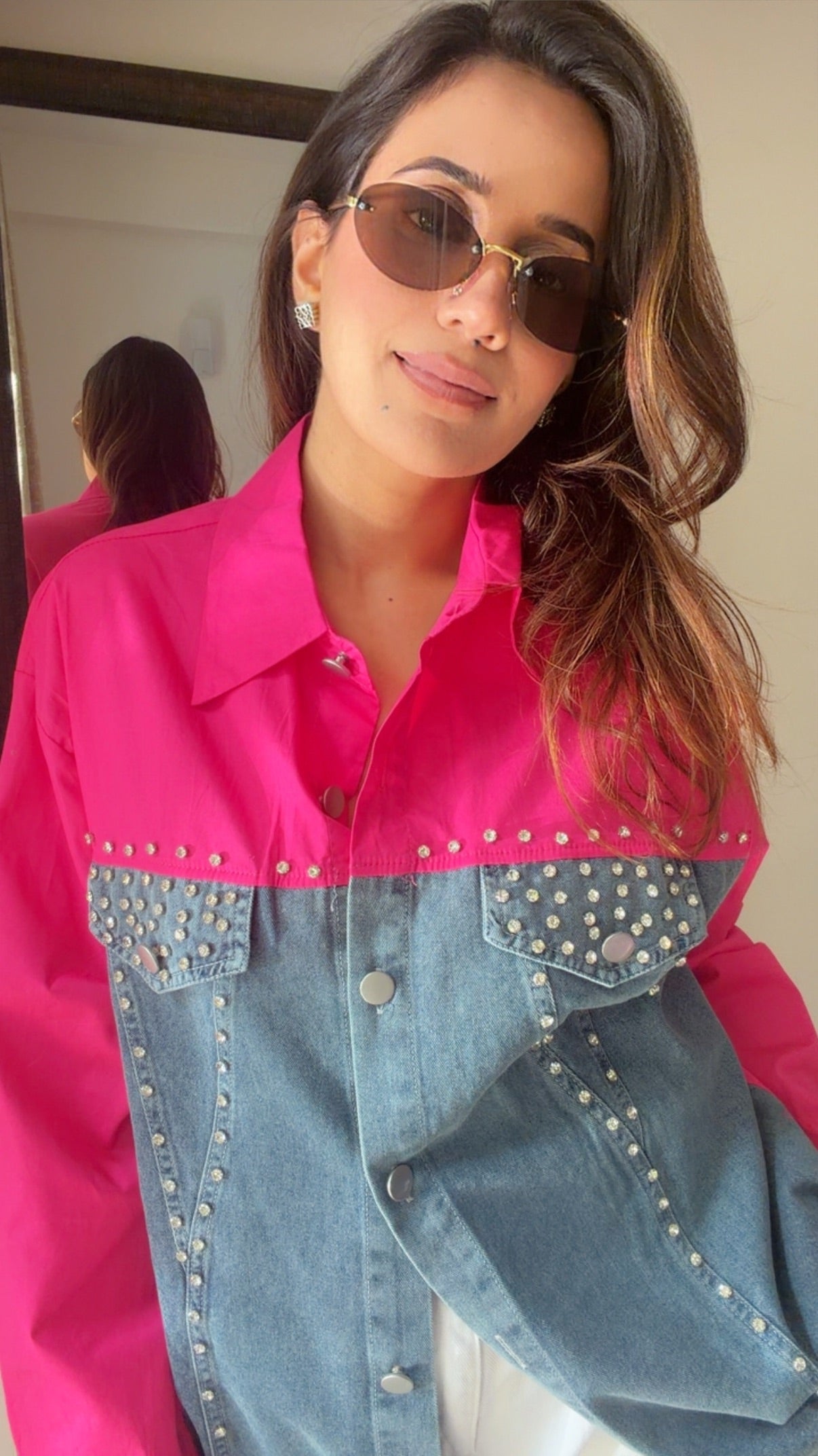 Studded Poplin Shirt