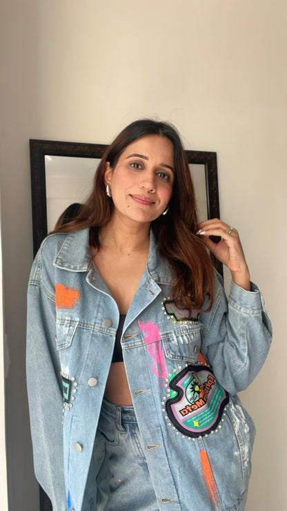 Classic Playful Denim Fall Jacket