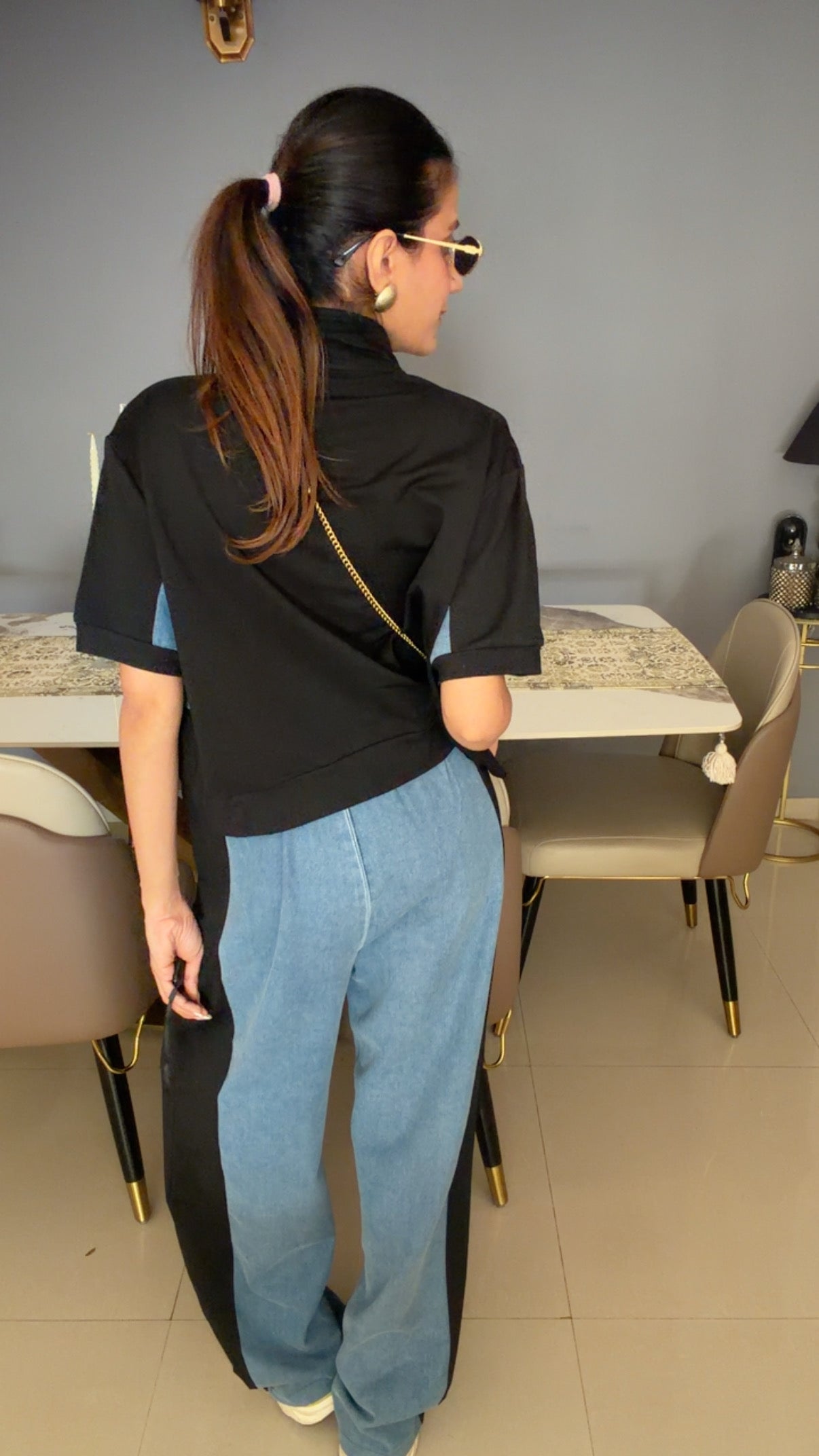 Denim Relaxed Fit Lounge Set