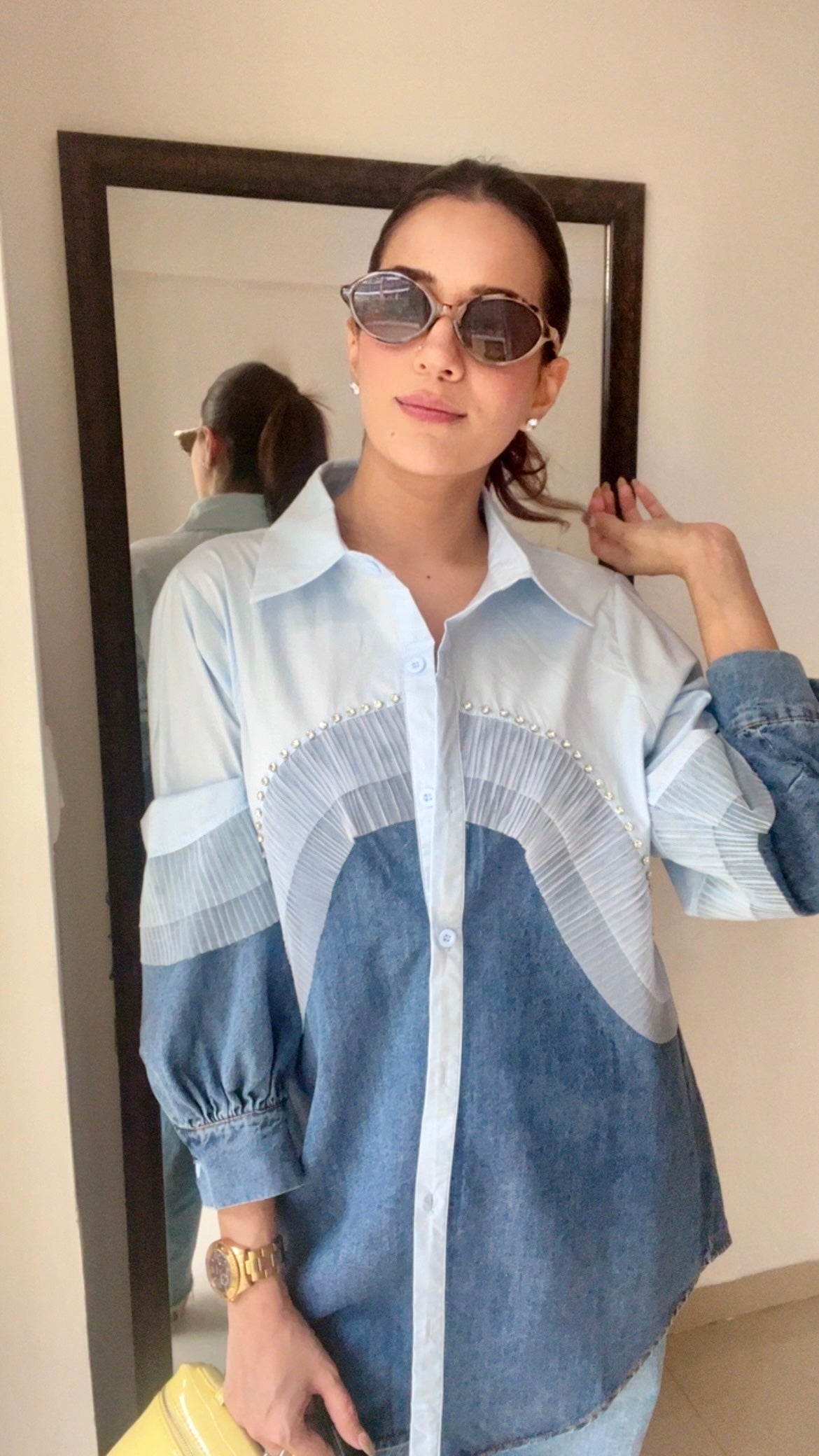 Studded Poplin Shirt