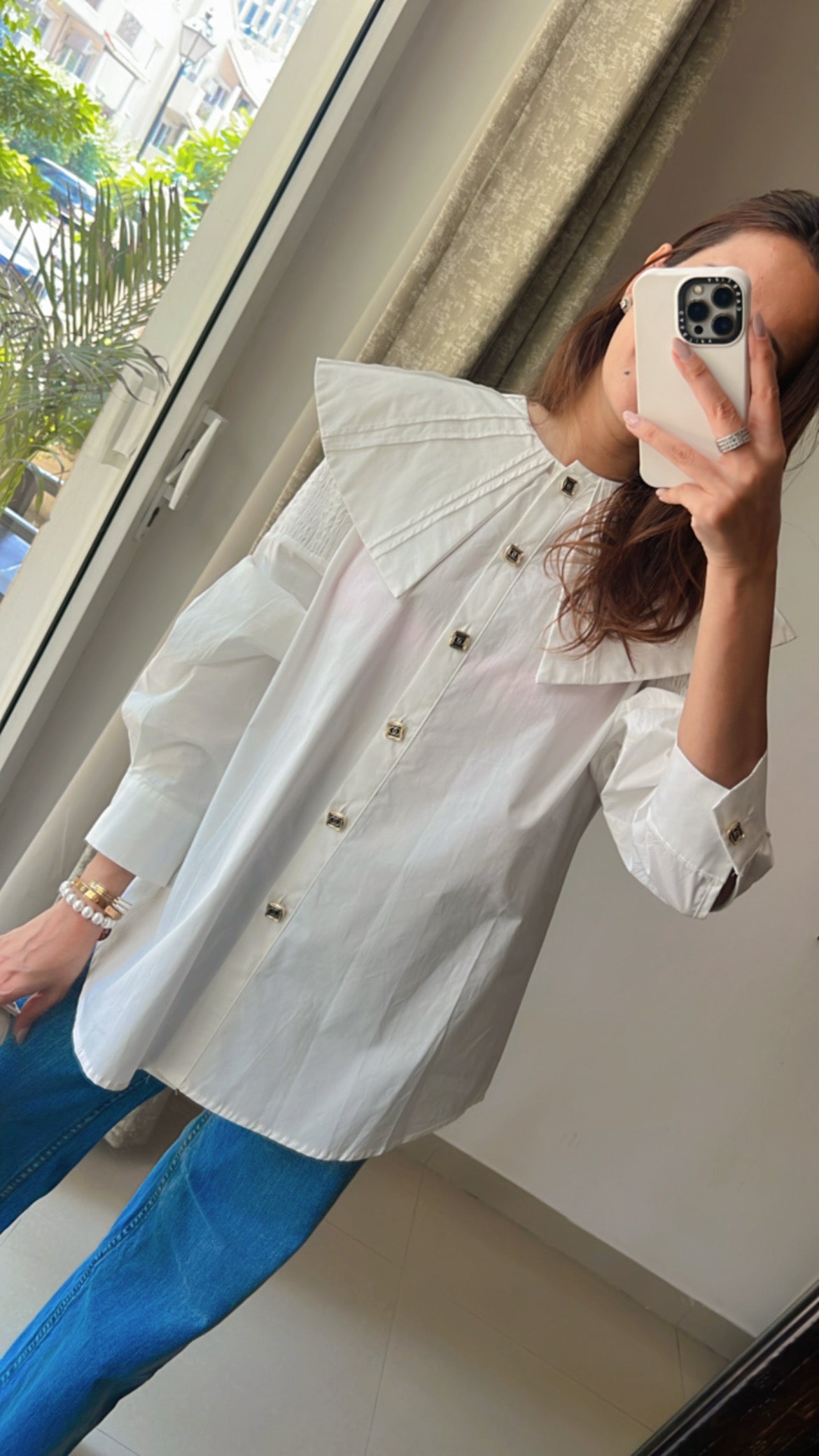 Korean Collar Poplin Shirt