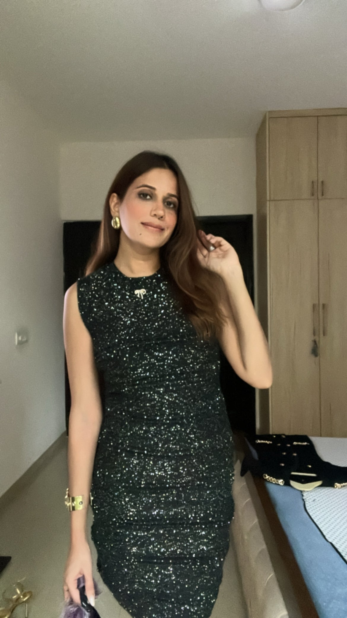 Knit Foil Dress
