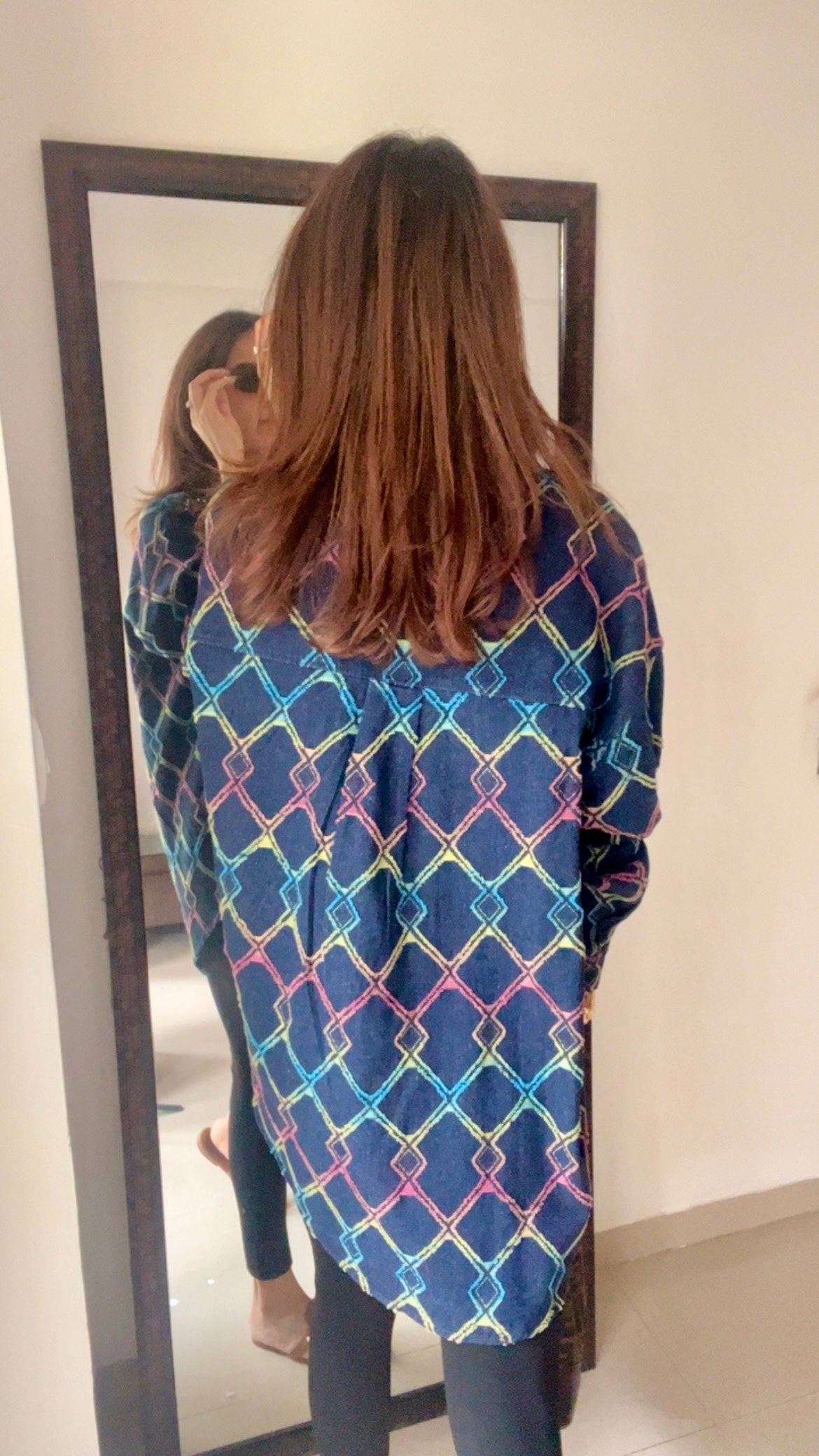 Rainbow Studded Denim Shirt