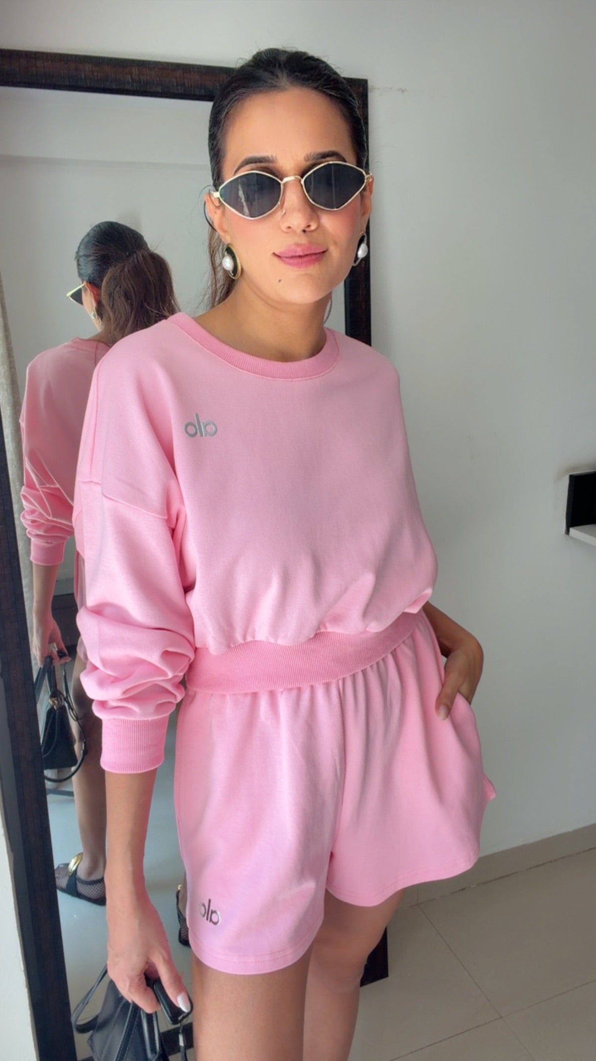 Washed Summer Sweatshirt & Shorts Set