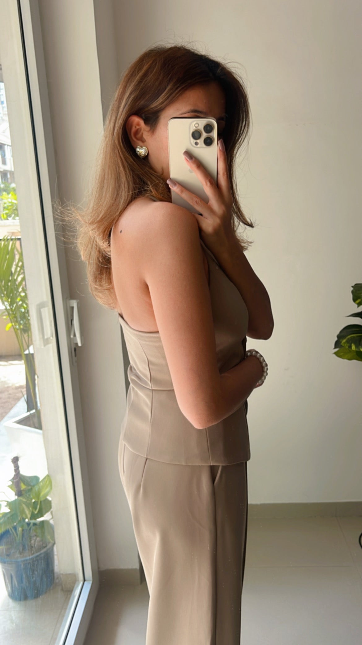 Halter Double Breasted Vest Top