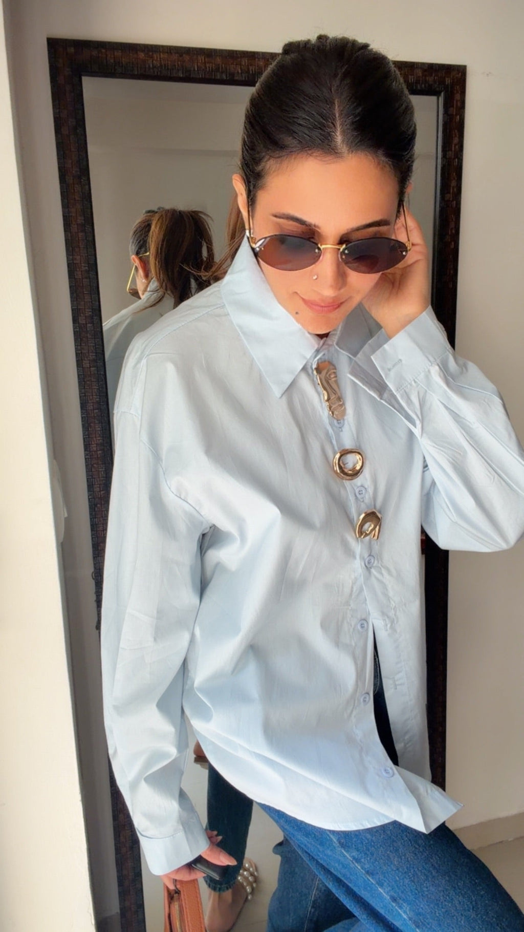 Multi Broach Poplin Shirt