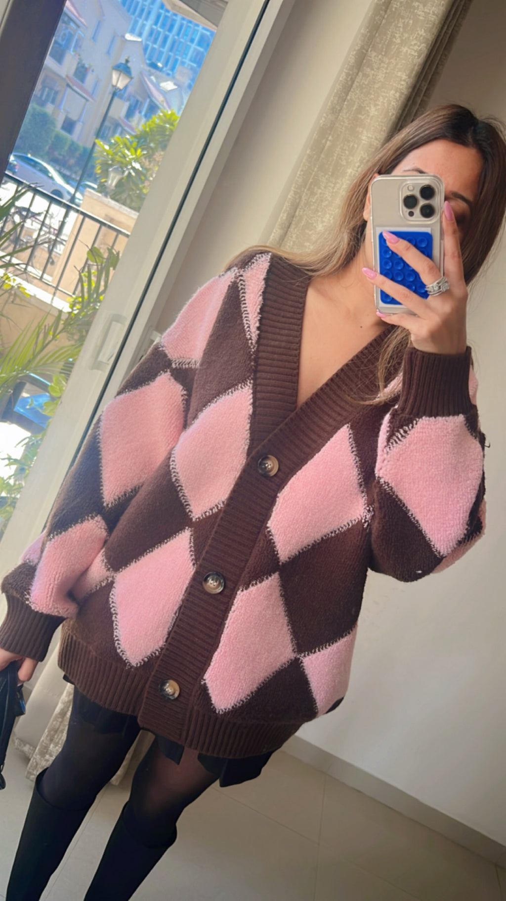 Waffle Knit Fall Cardigan