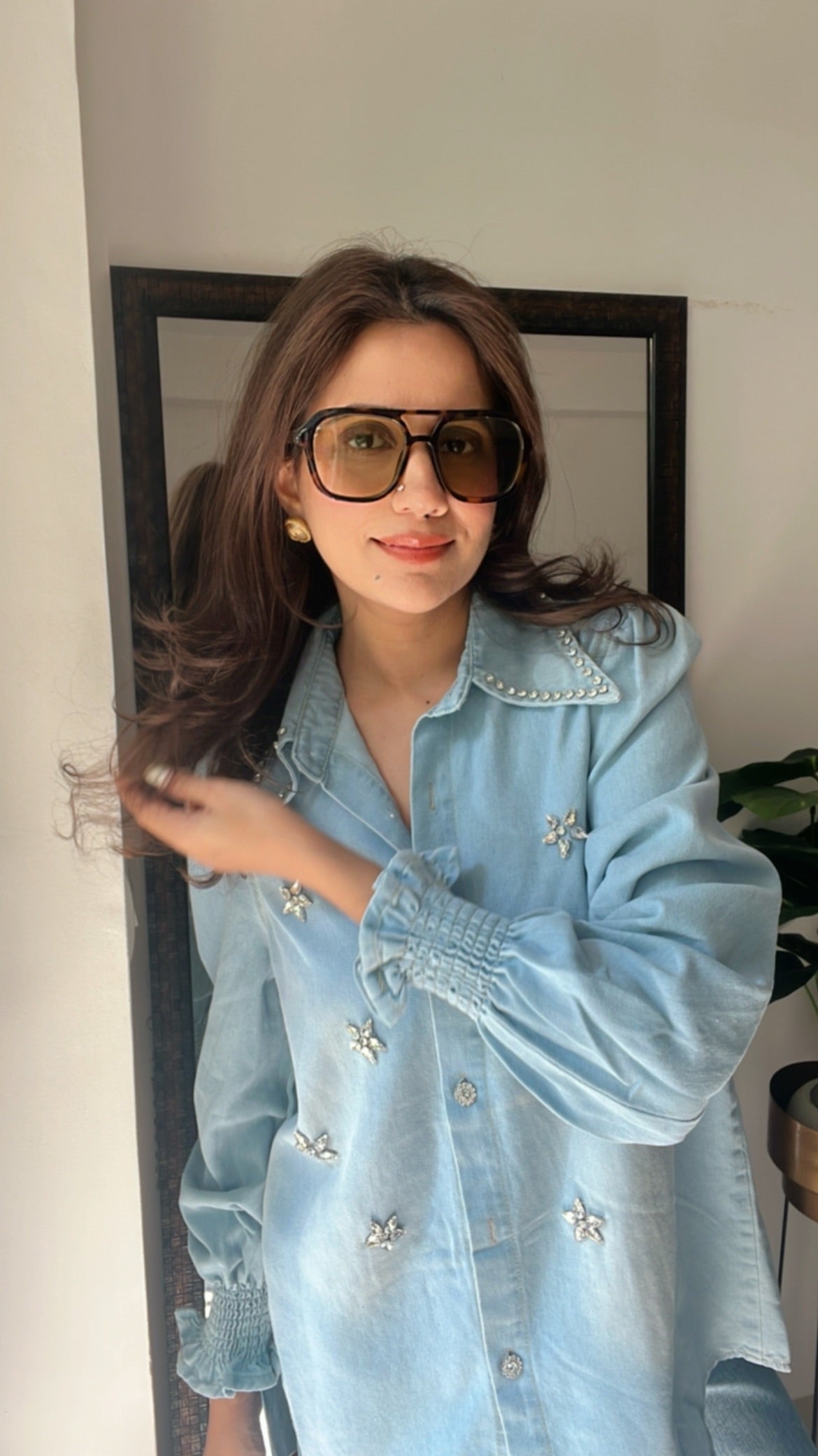 Studded Denim Shirt