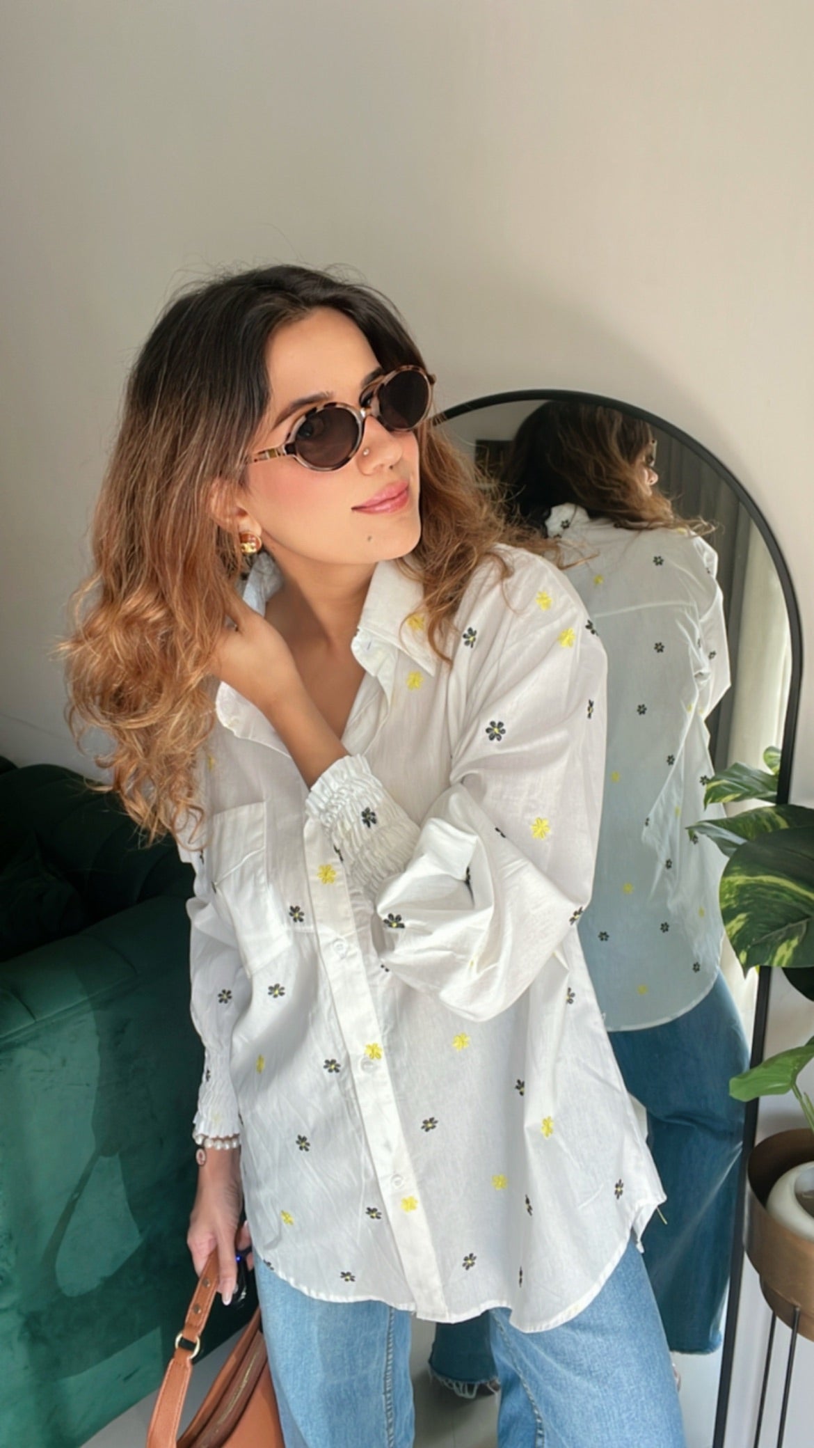 Daisy Poplin White Shirt