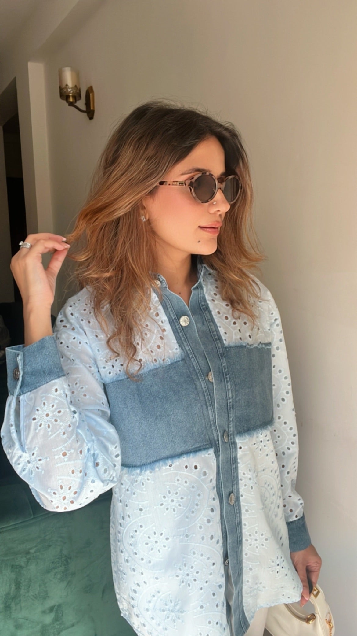 Denim Contrast Poplin Shirt