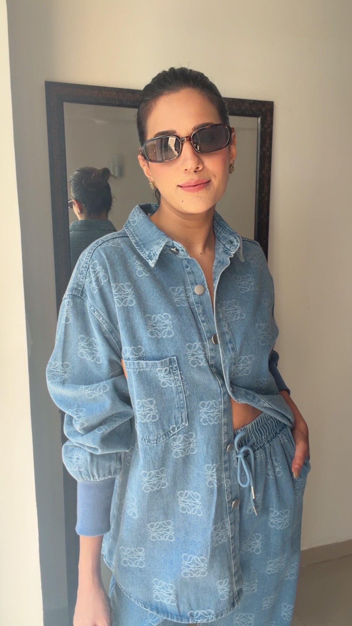 Denim Draw String Co-ord Set