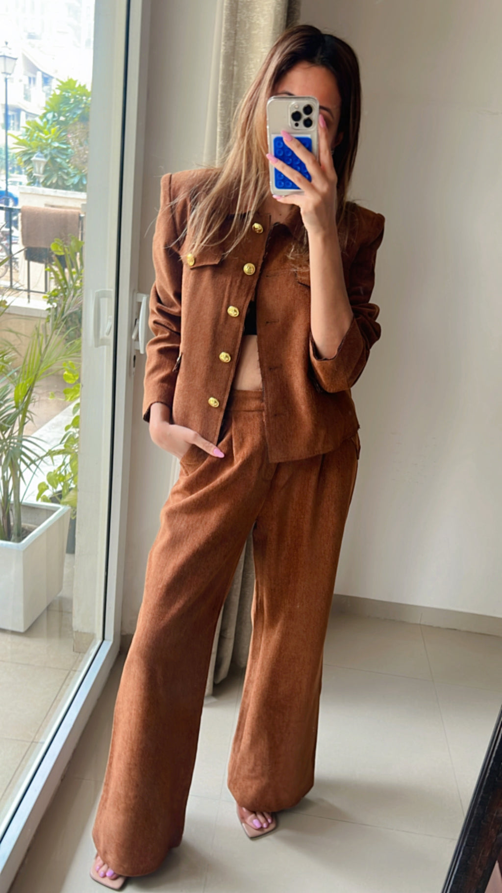 Suede Camel Fall Co-ord Set