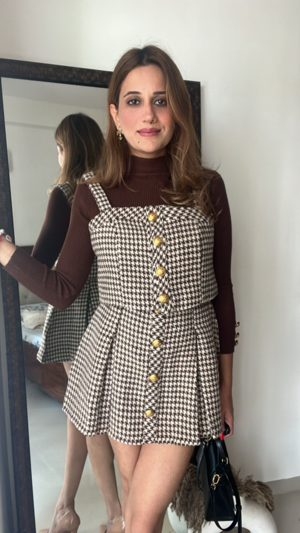 Carla Tweed Skater Skirt Fall Co-ord Set (3pc)