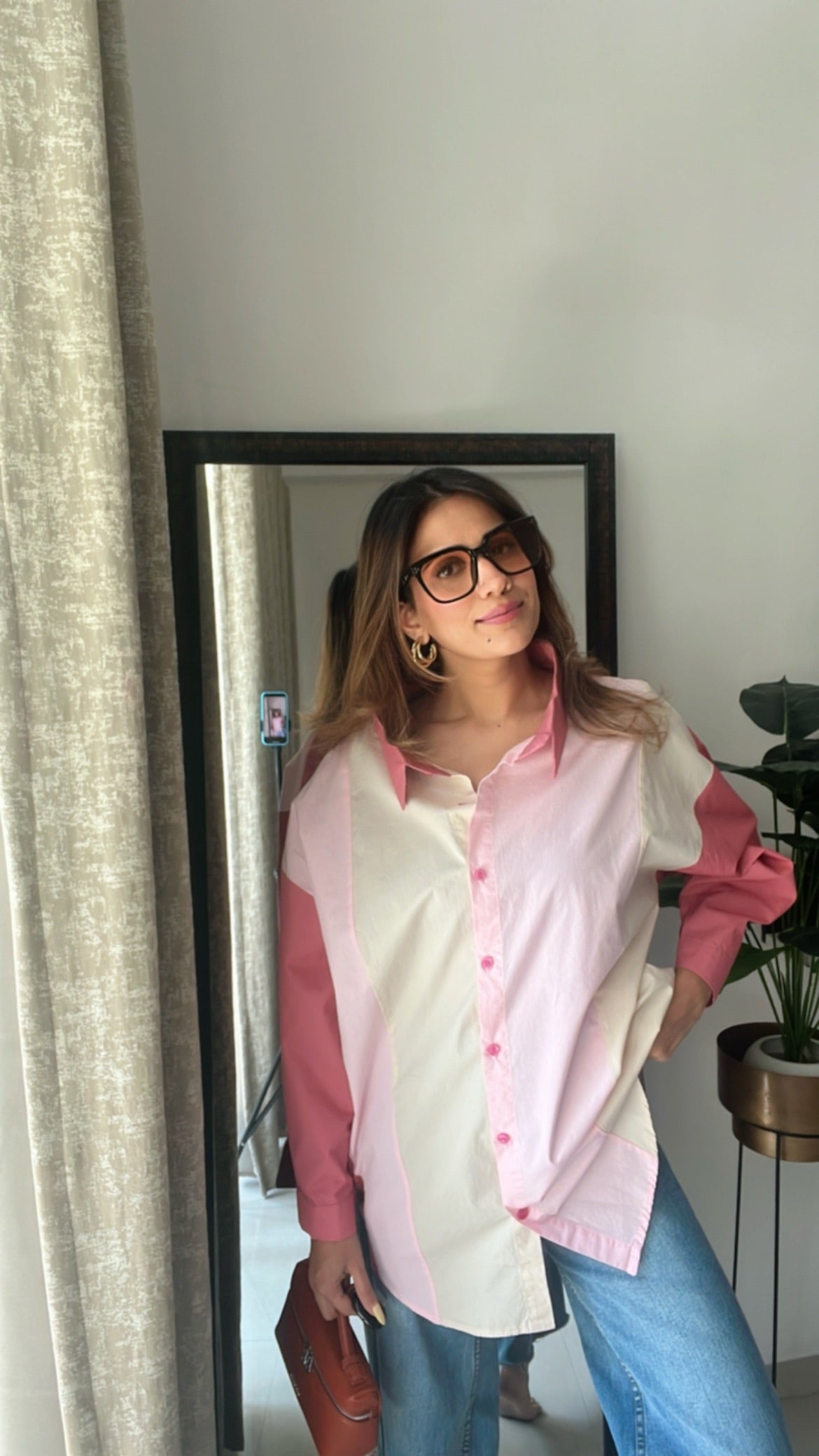 Colorblock Poplin Shirt