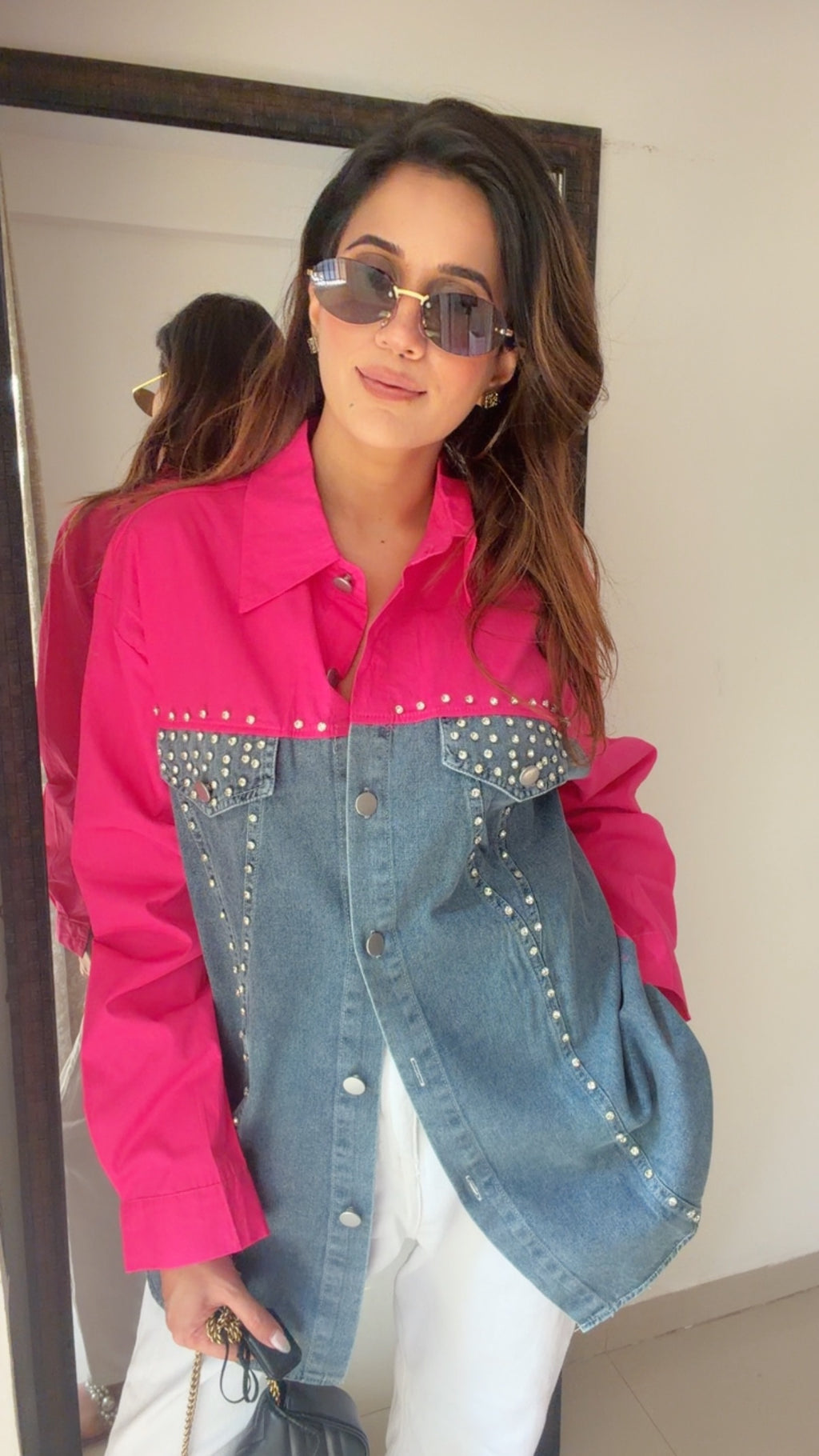 Studded Poplin Shirt