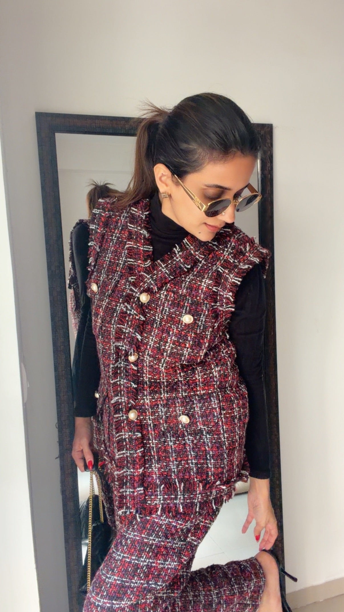 Plaid Tweed Fall Co-ord Set