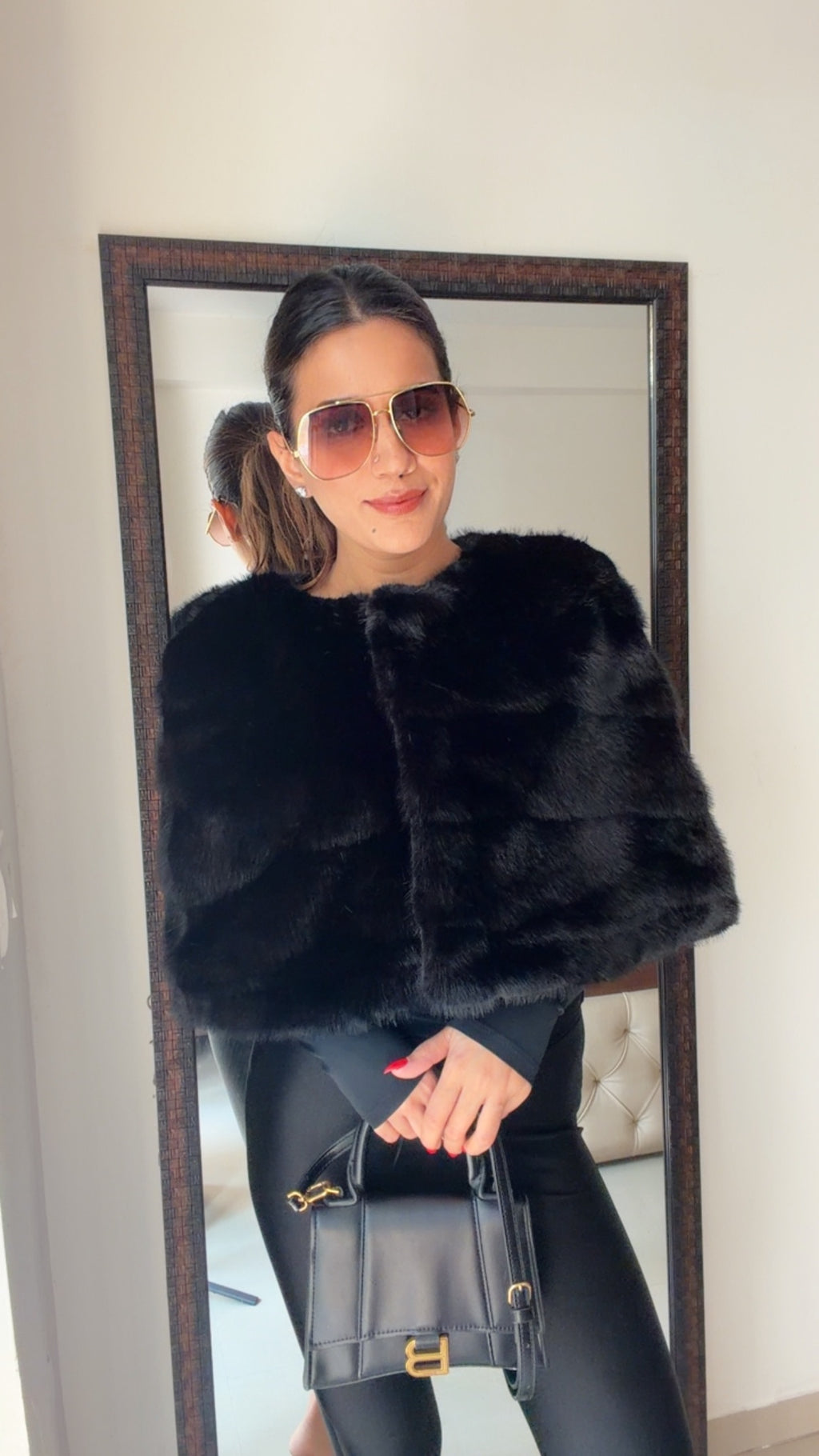 Luxe Faux Fur Fall Cape