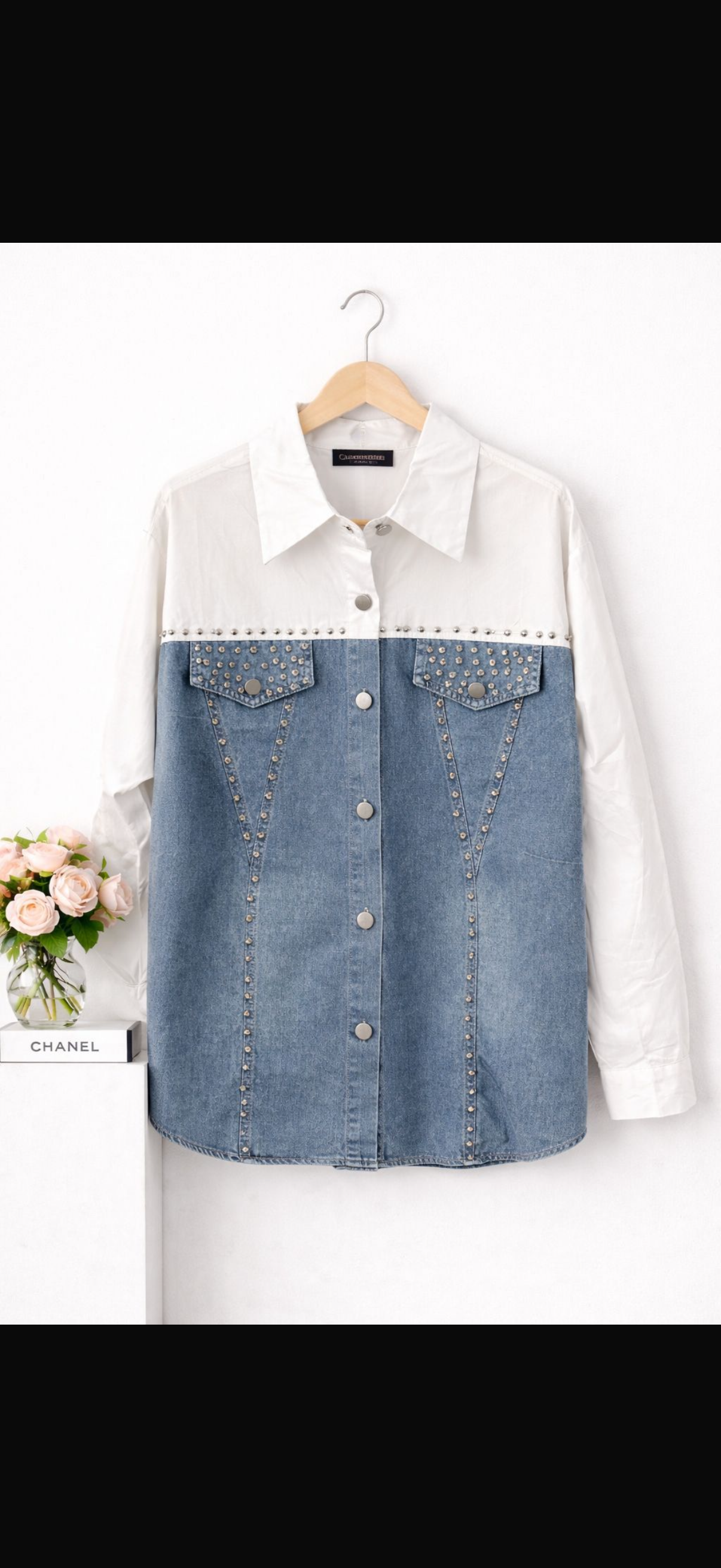 Studded Poplin Shirt