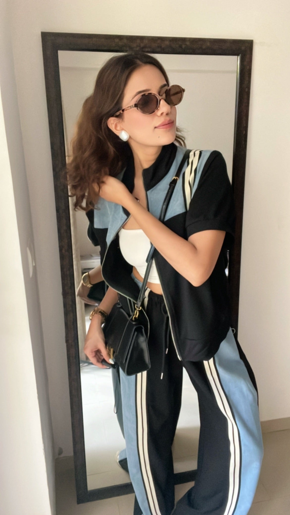 Denim contrast Chic Lounge Set
