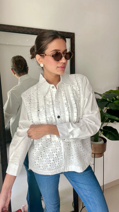 Poplin Drawstring Shirt