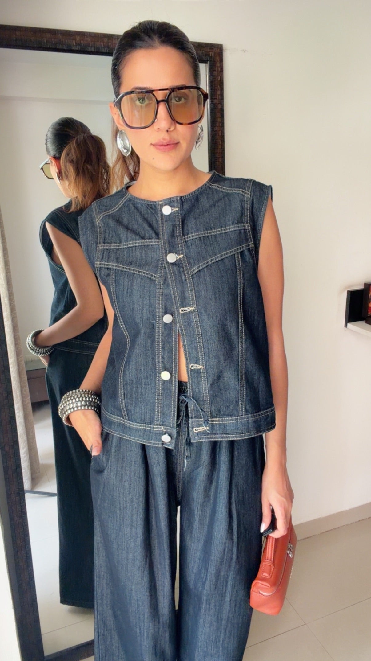 Relaxed Denim Co-ord Set