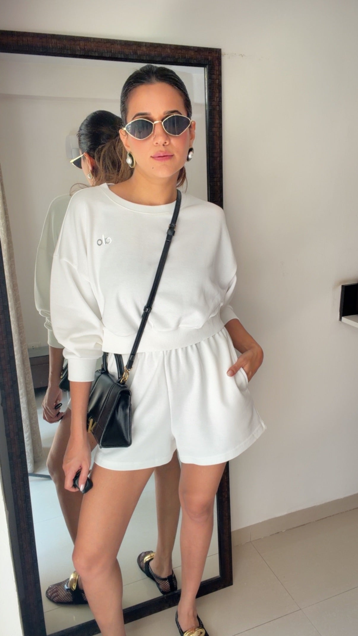 Washed Summer Sweatshirt & Shorts Set