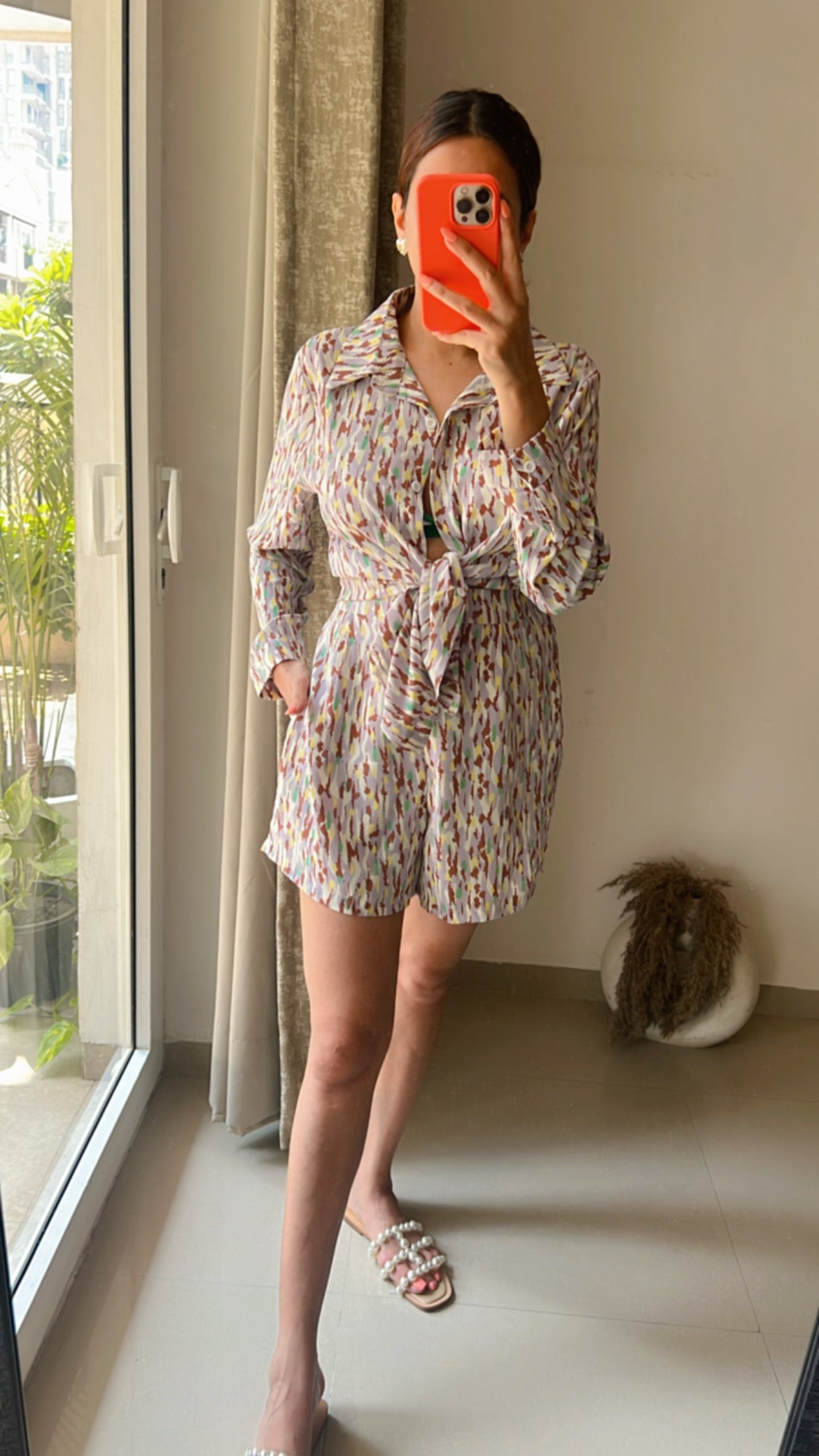 Marble Lavender Shorts Co-ord