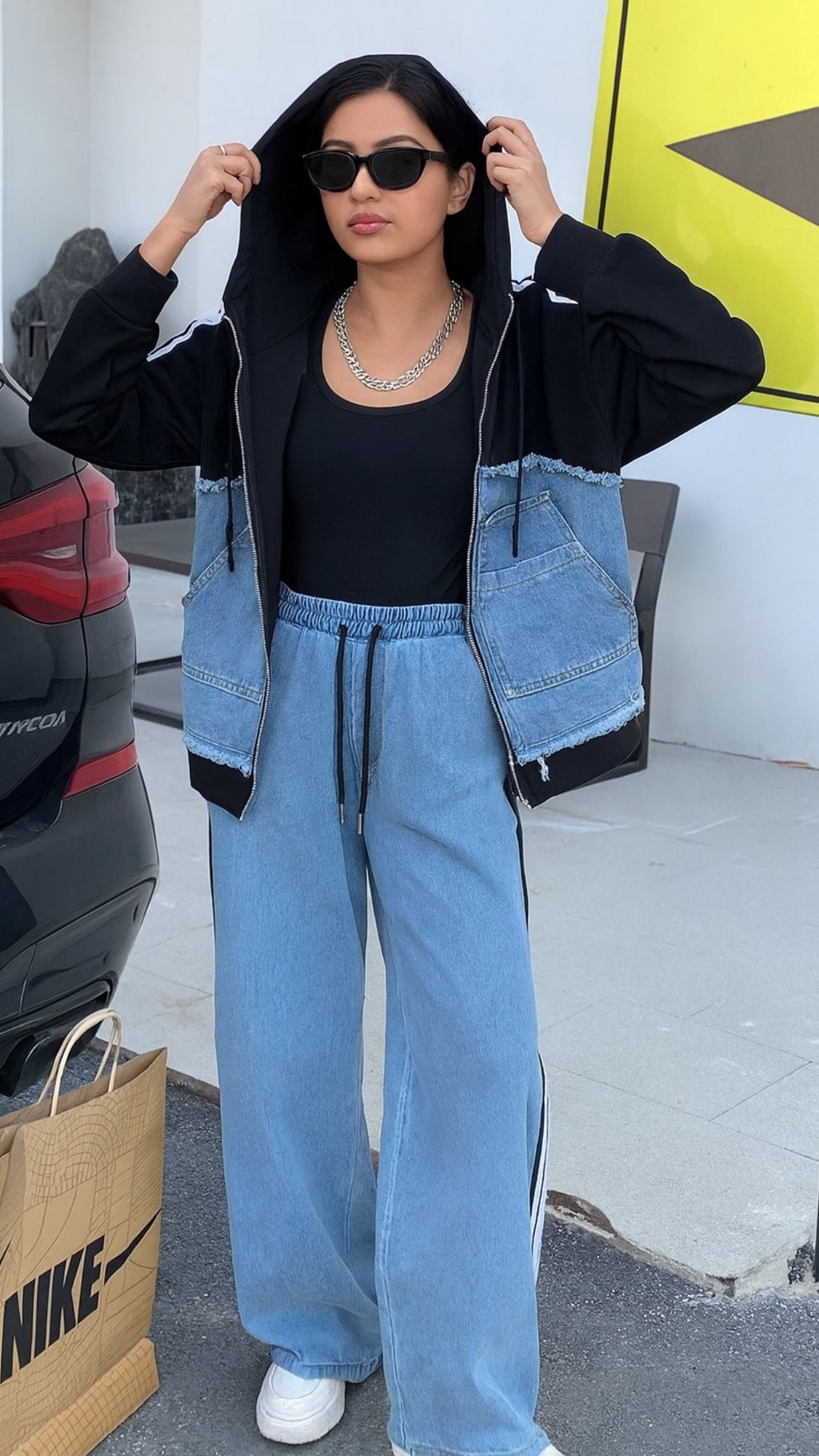 Grey Denim Fall Lounge Set