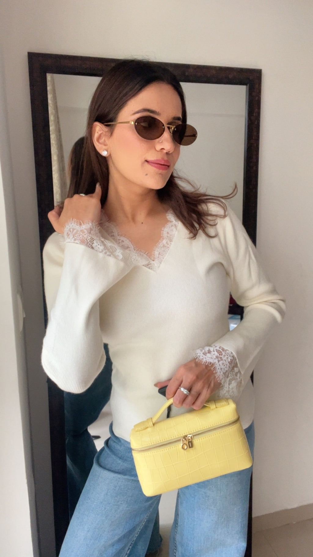 Ribbed Lace Detailed Fall Layered Top