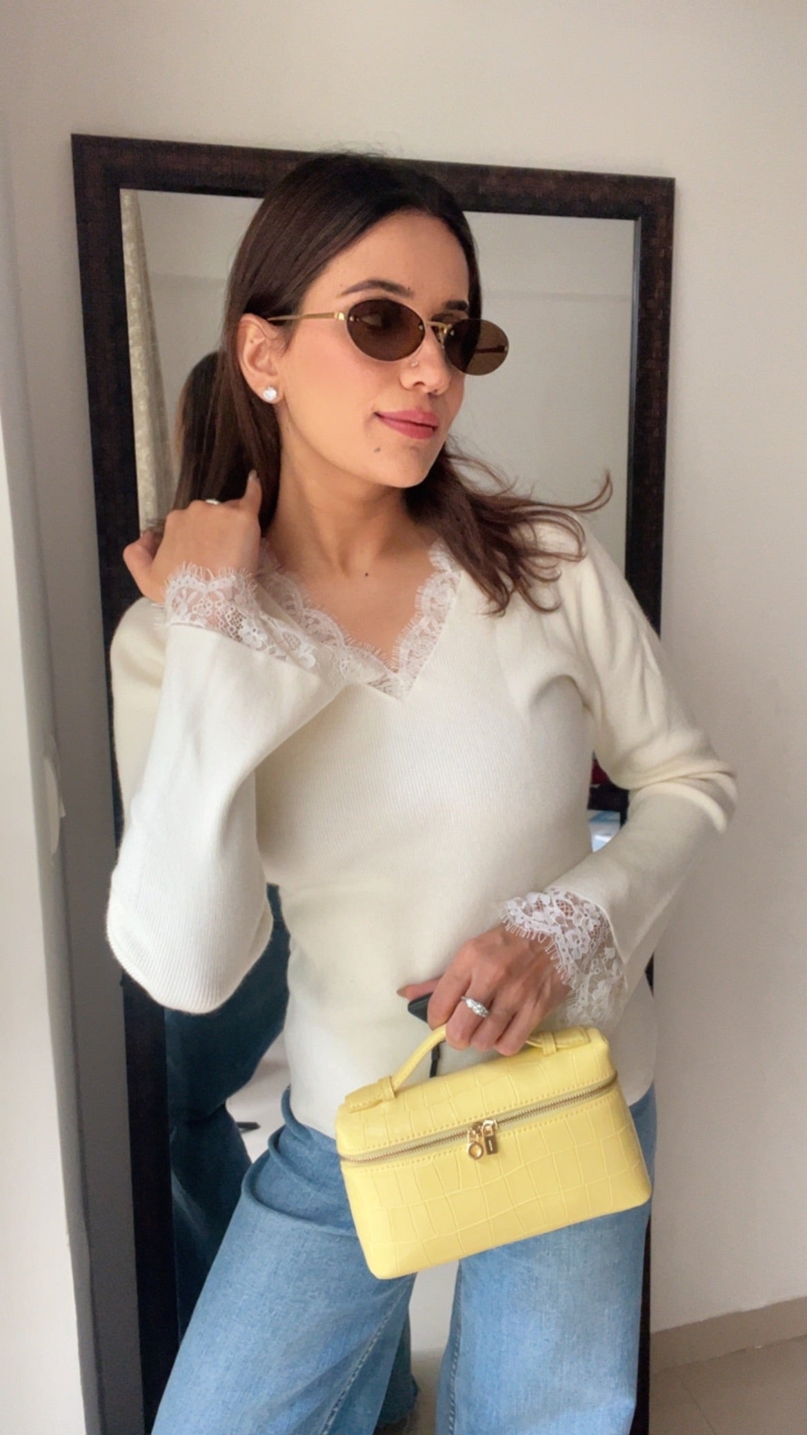 Ribbed Lace Detailed Fall Layered Top