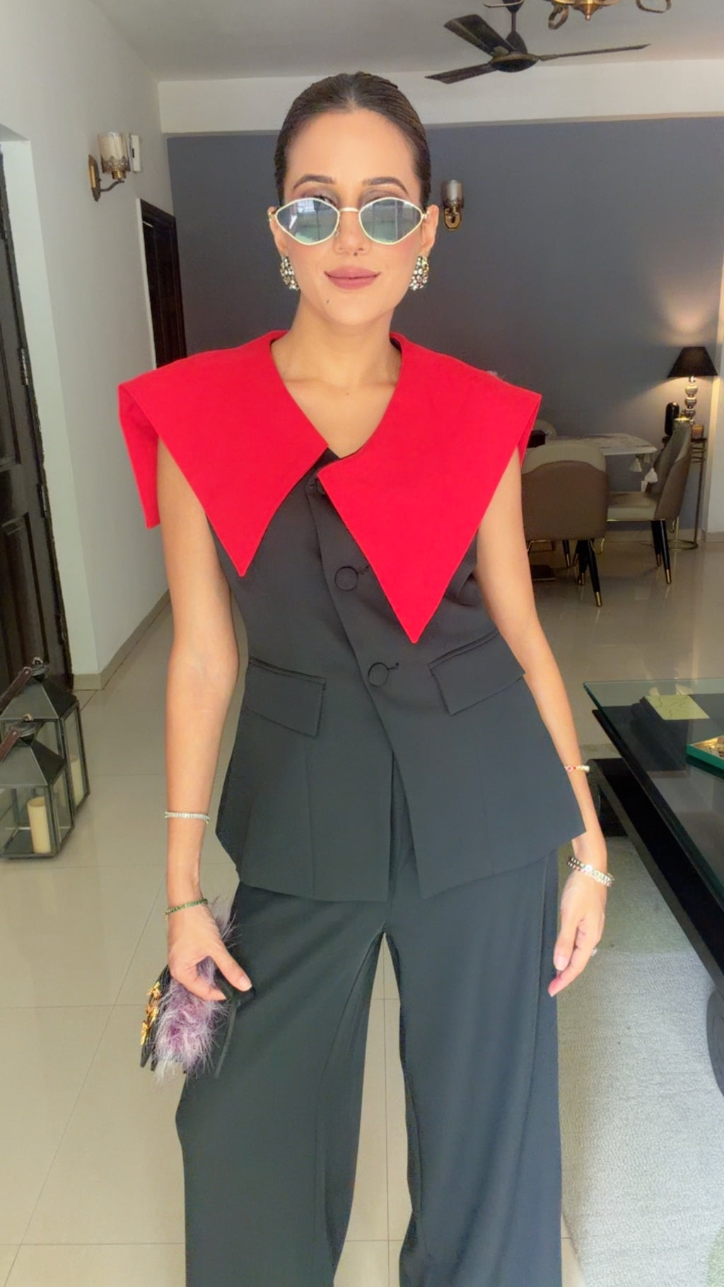 Noir Collar Co-ord Set