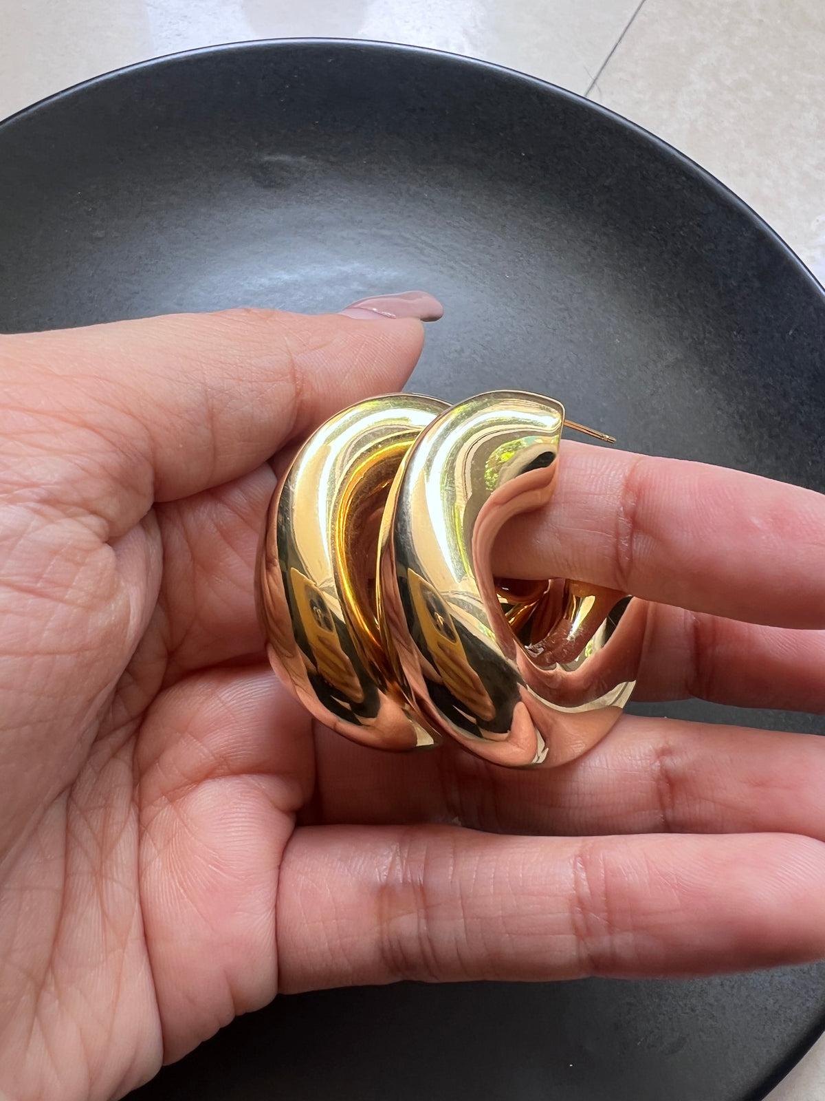 Gold Statement Earrings